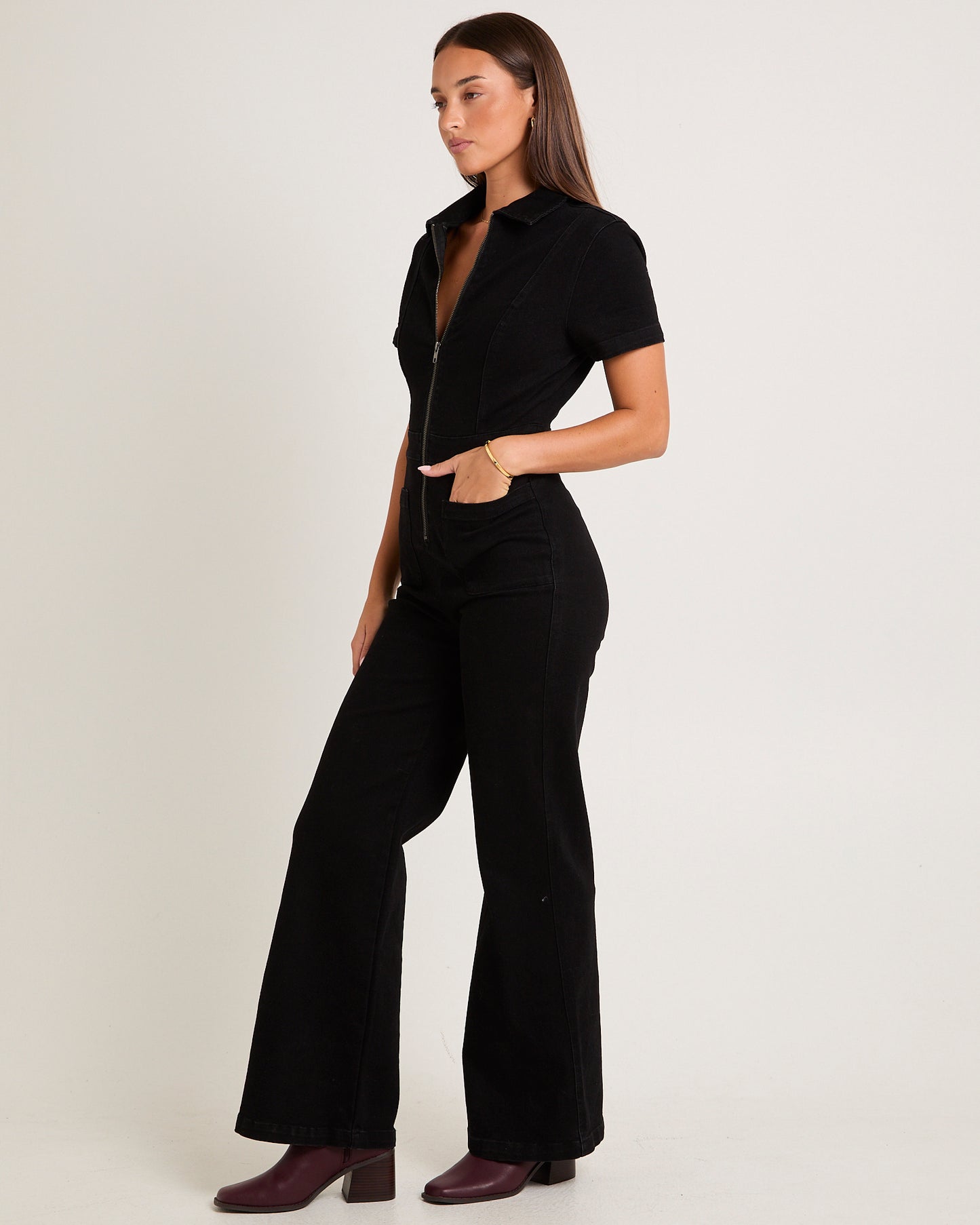 Nikki Denim Maxi Boiler Suit