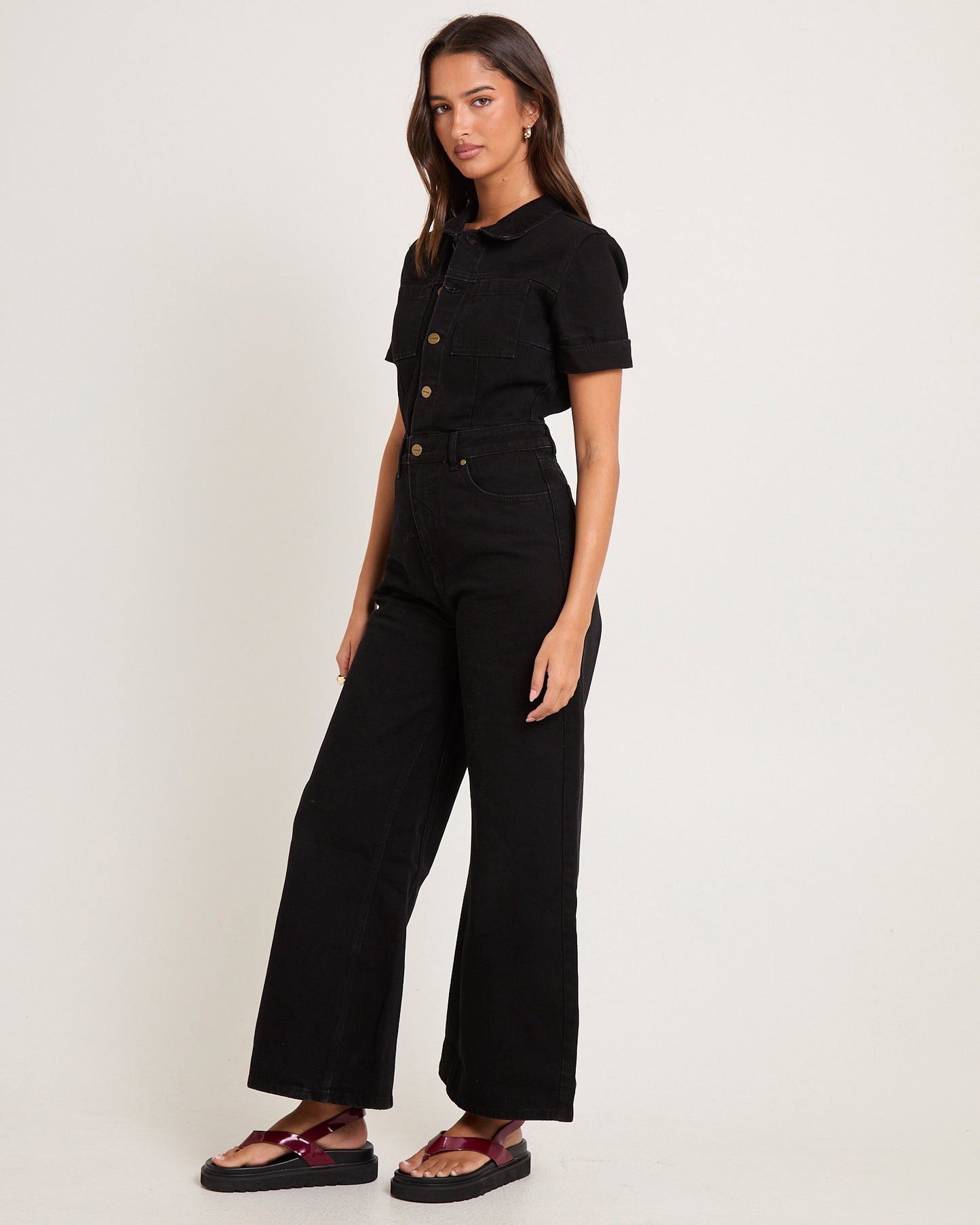 Miami Denim Flared Jumpsuit