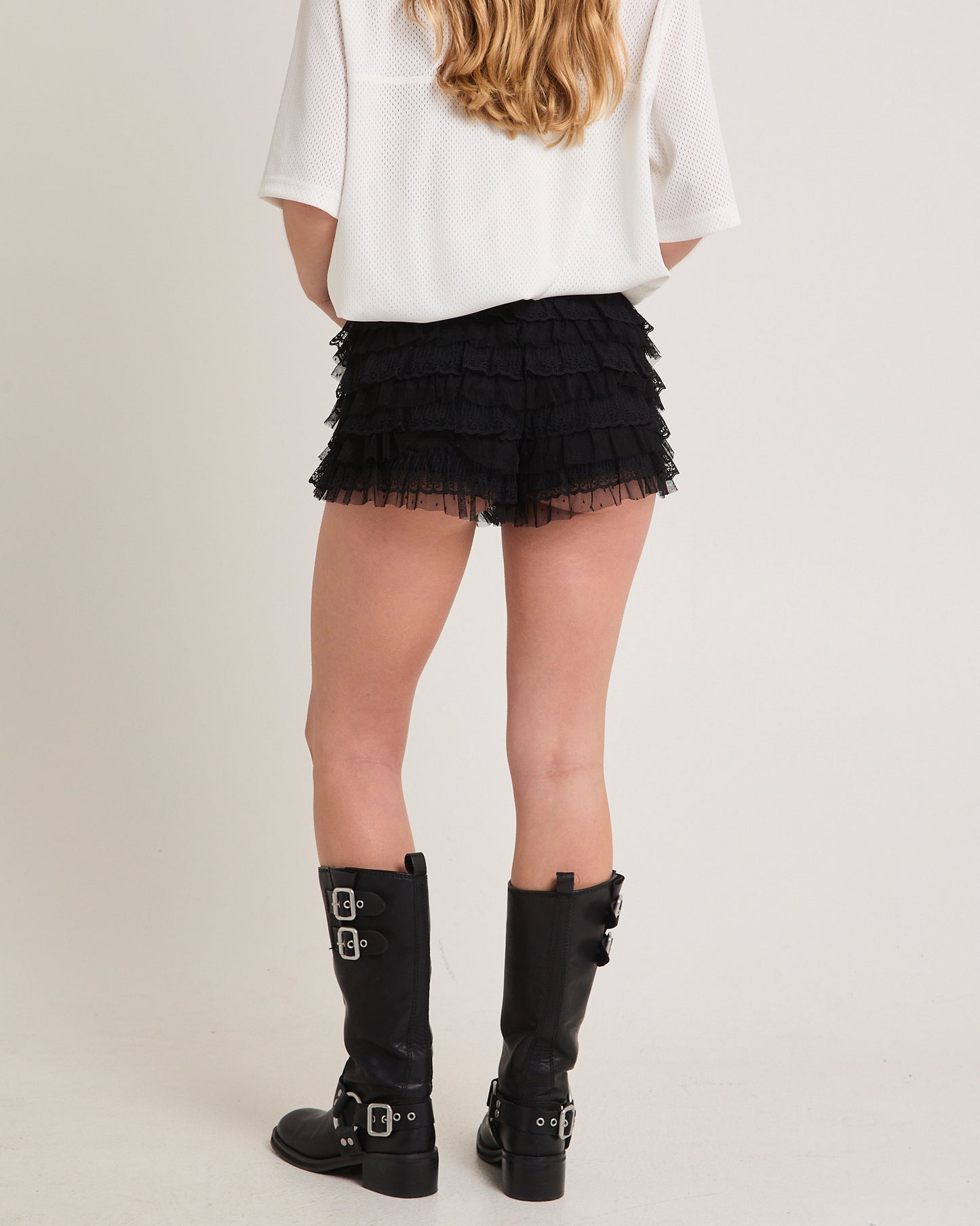 Heartbreaker Lace Ruffle Shorts