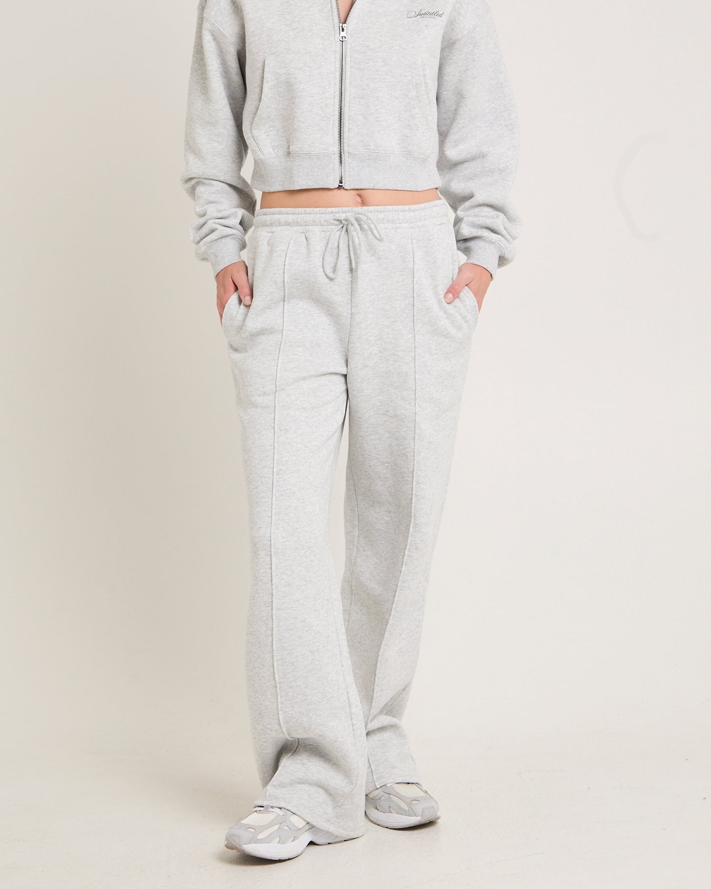 Subtitled Baggy Track Pants