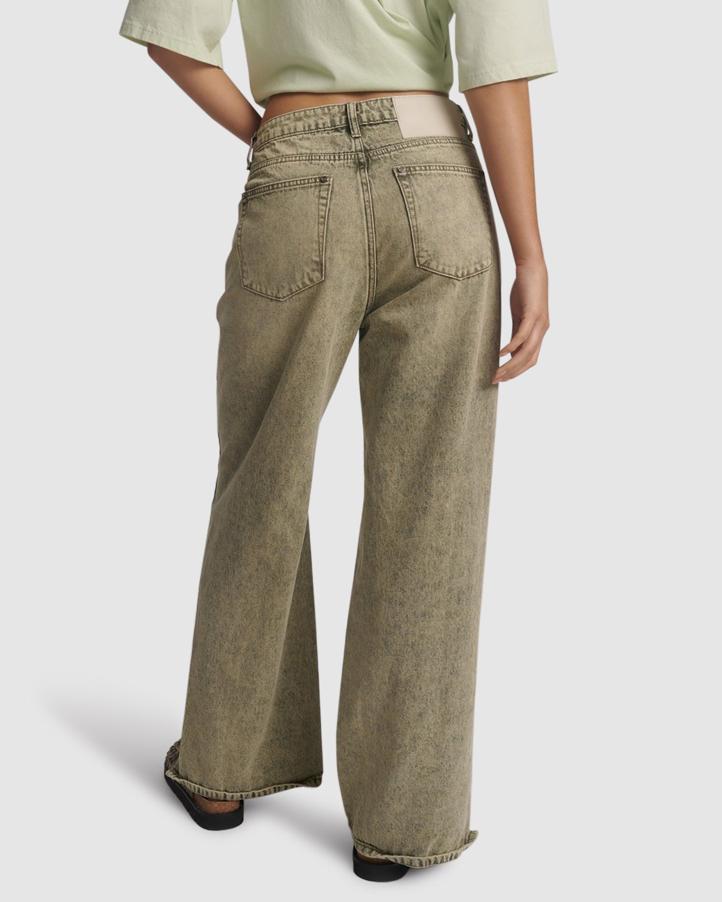 Billie Mid Waist Long Rise Straight Leg Denim Jeans