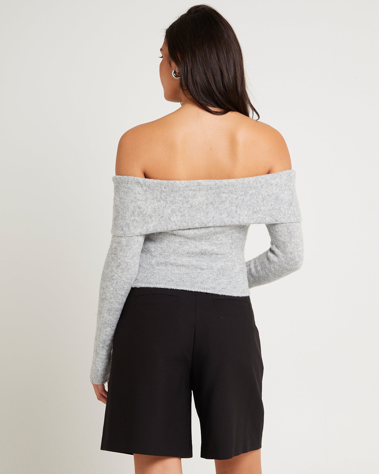Piper Twist Off Shoulder Long Sleeve Knit