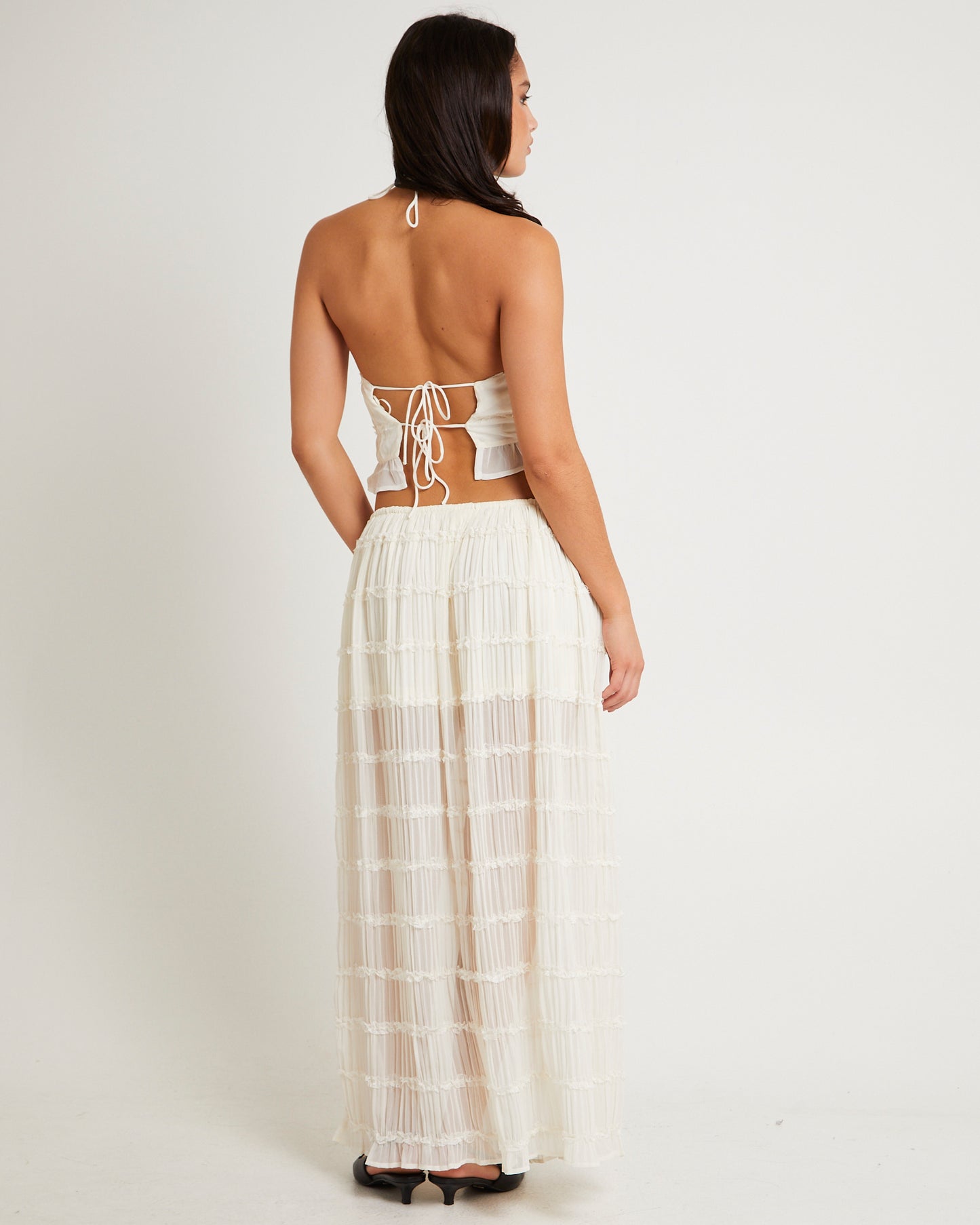 Alda Shirred Maxi Skirt