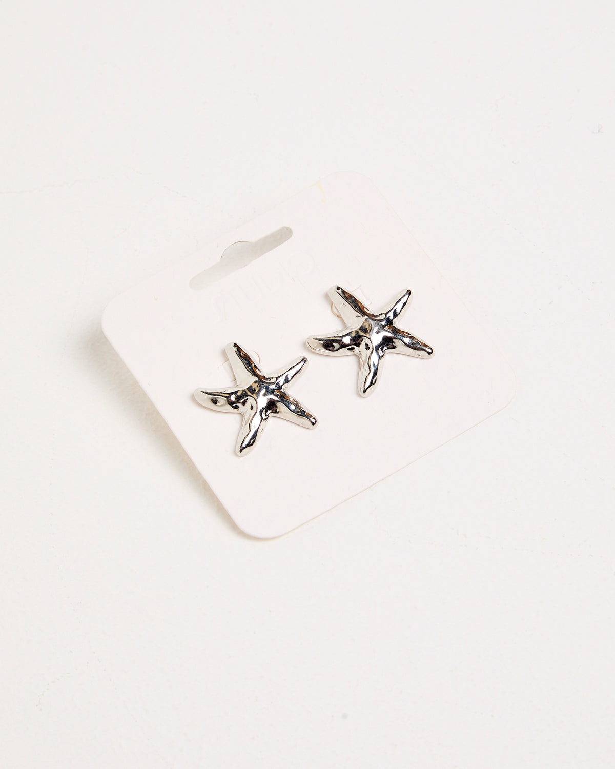 Aqua Starfish Earrings SILVER