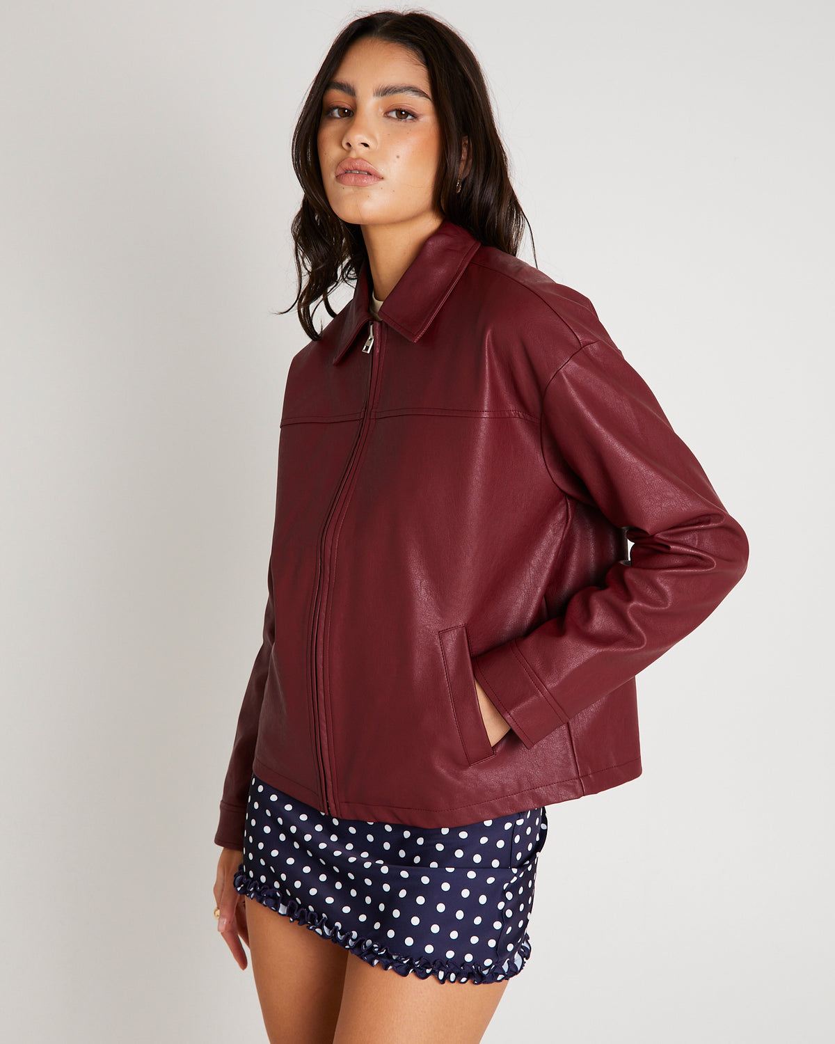 Clara Clean PU Jacket PORT