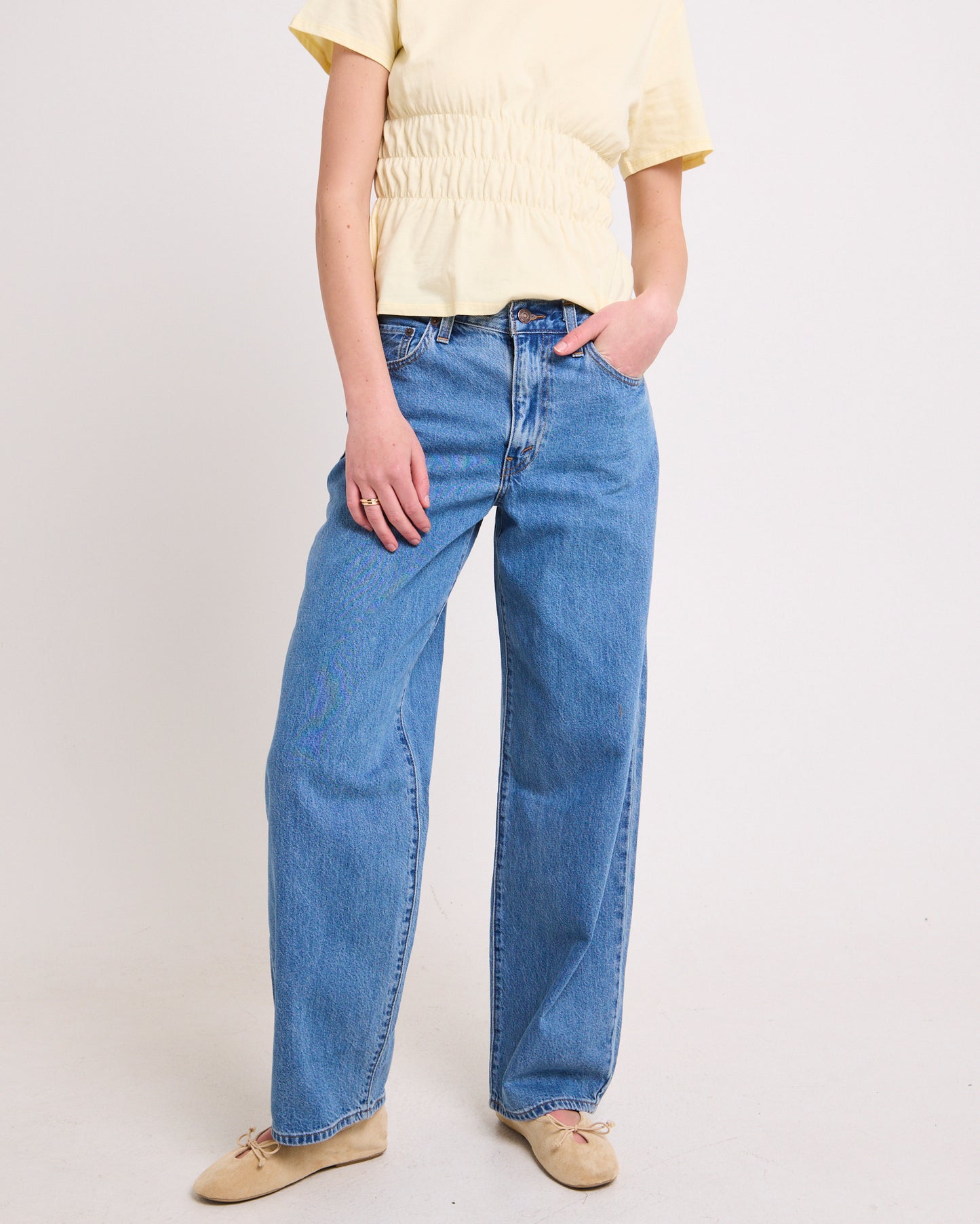 Baggy Dad Denim Jeans Own It Stone
