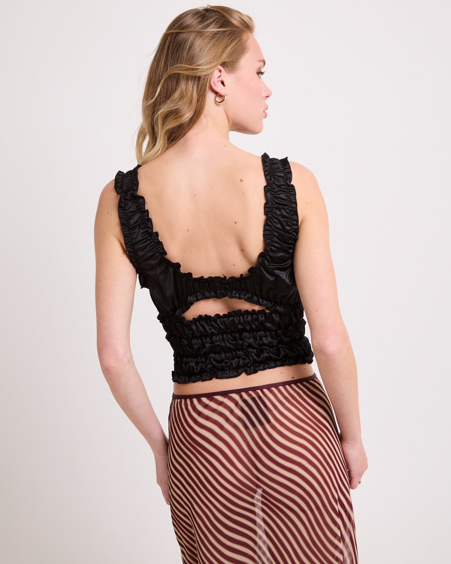 Belle Ruched Satin Cami Top