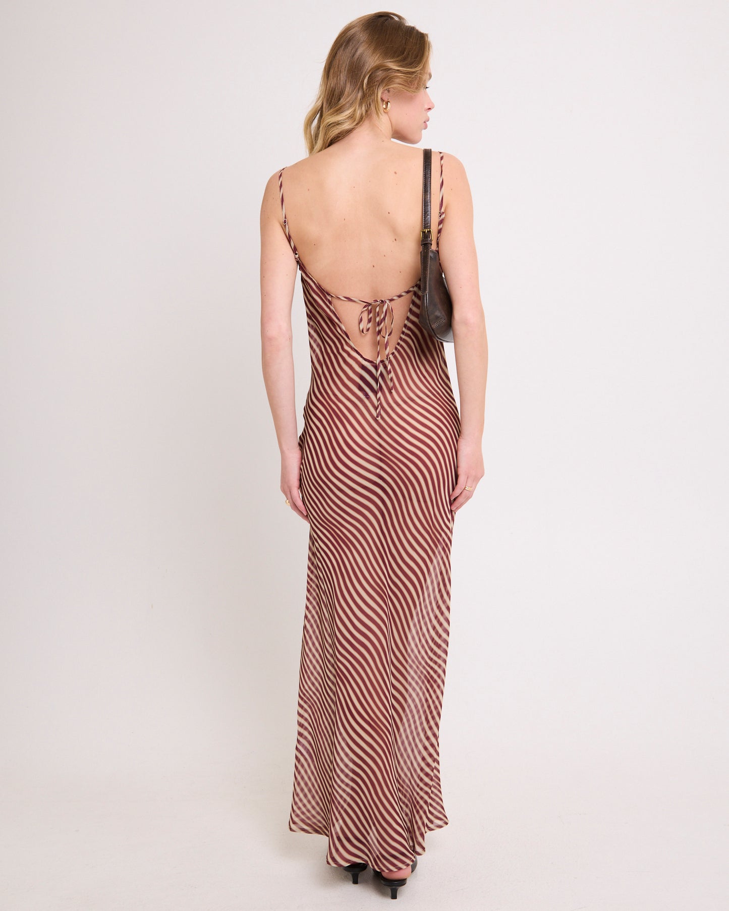 Celly Cowl Sheer Maxi Dress