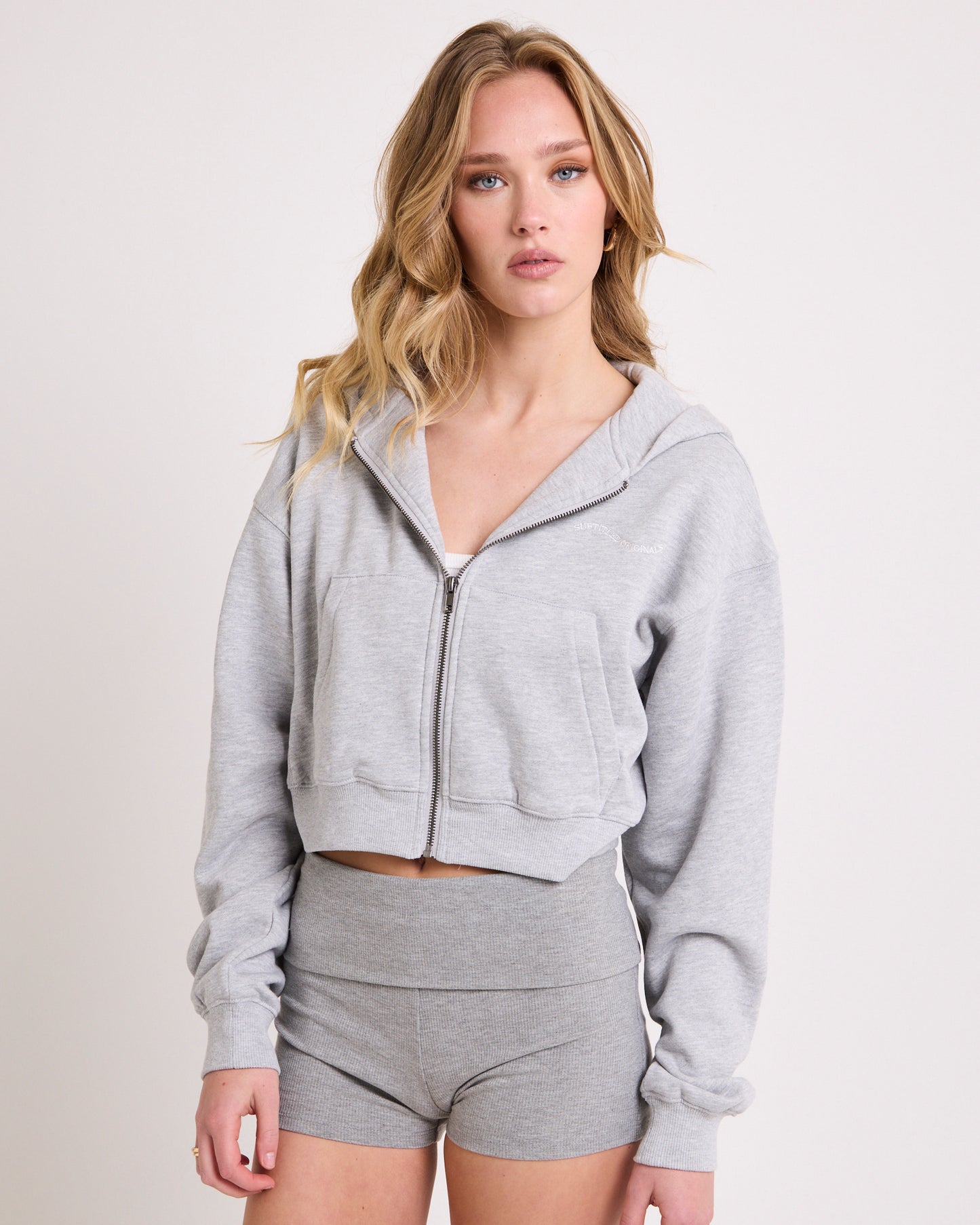 Country Club Cropped Zip Hoodie