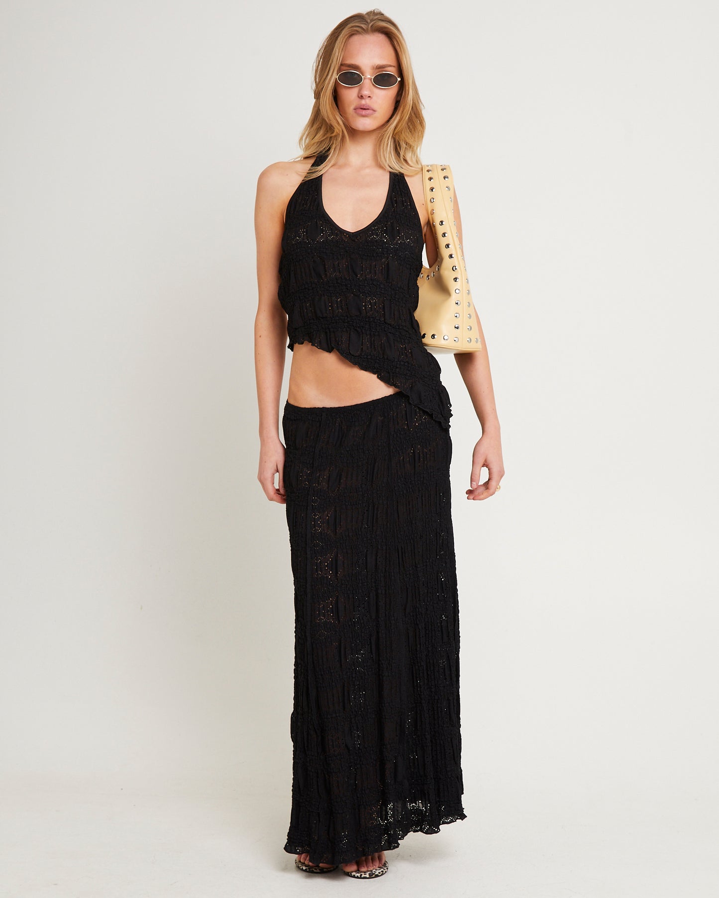Amore Asymetric Textured Top