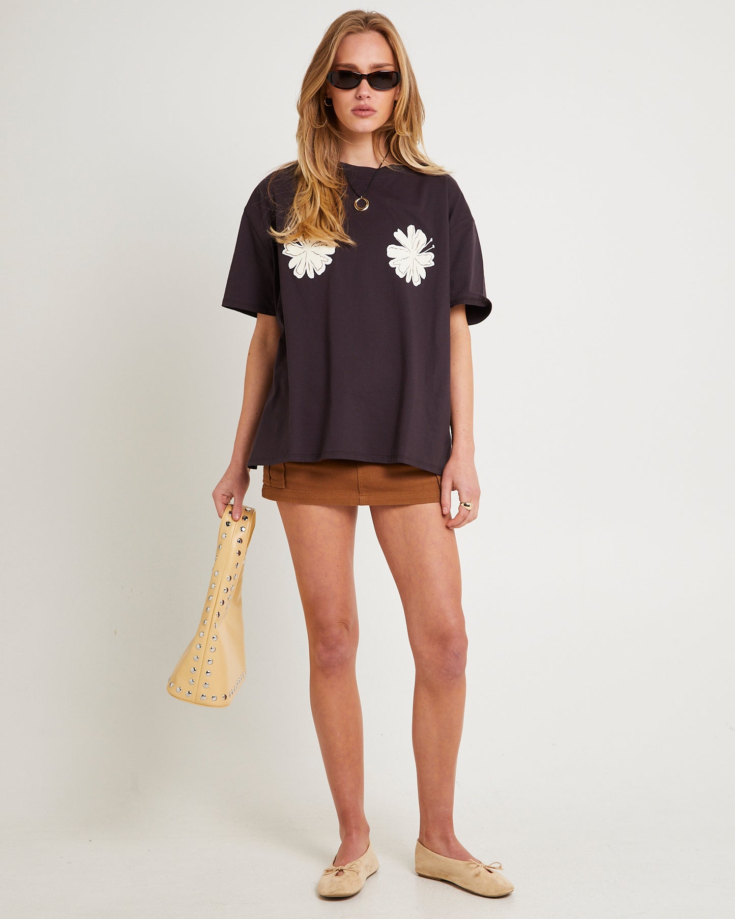 Flora Placement Oversized T-Shirt