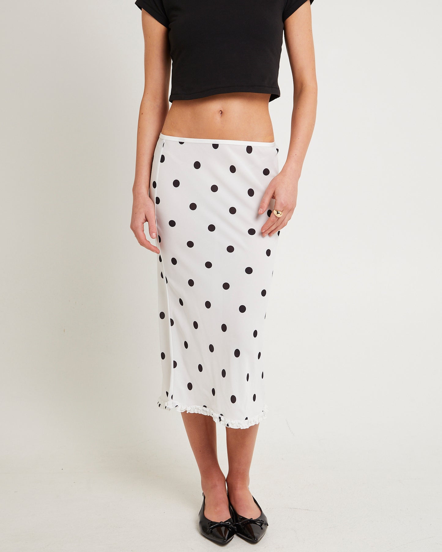 Bijou Polka Midi Skirt