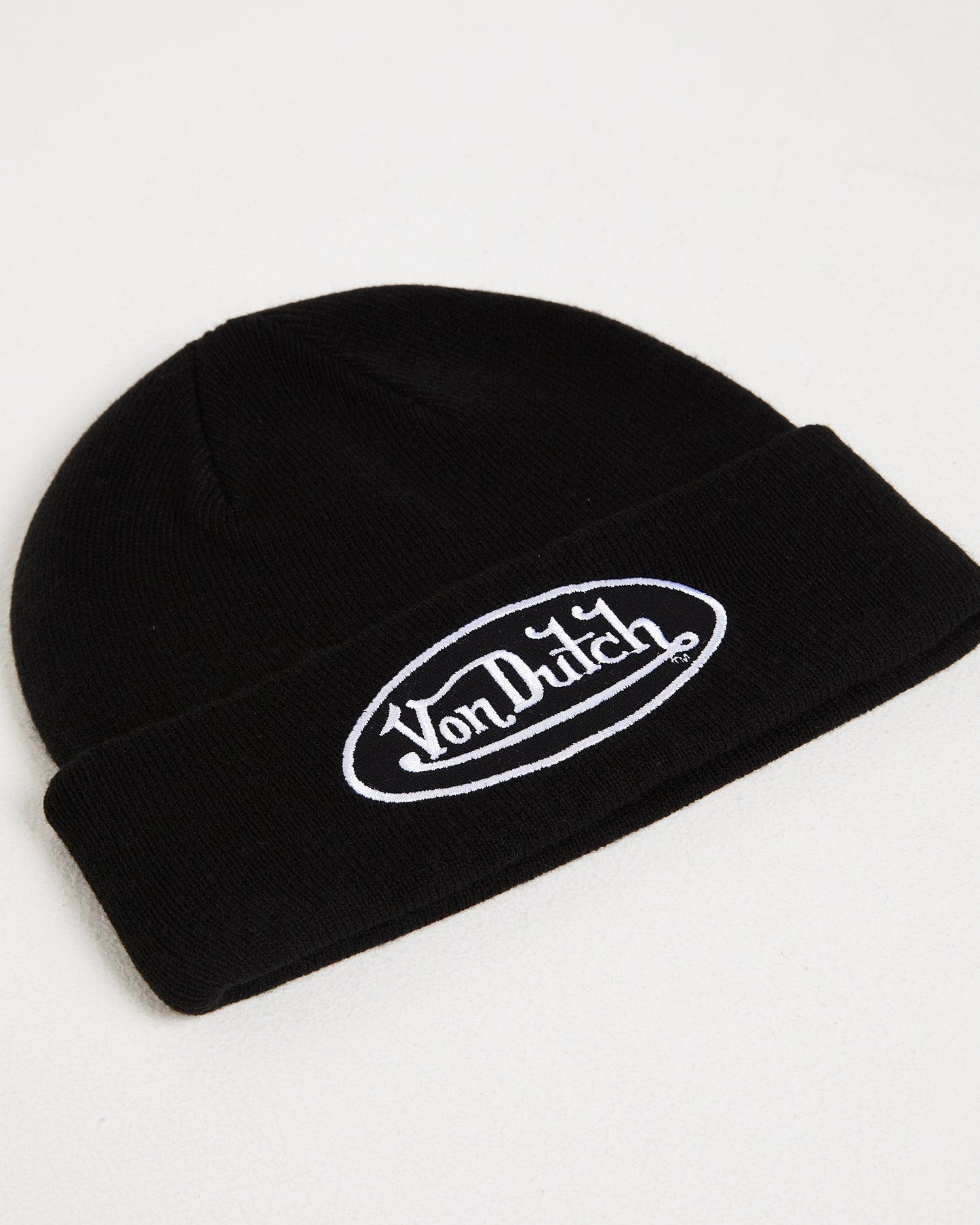Beanie With Oval Logo Embroidery Patch