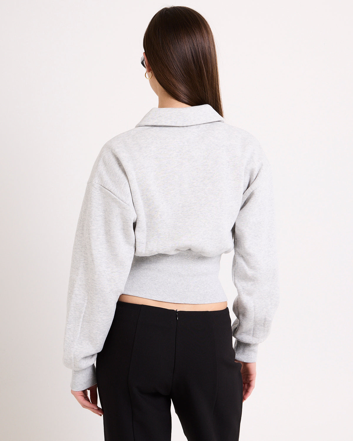 Tori Fleece Button Up GREY MARLE