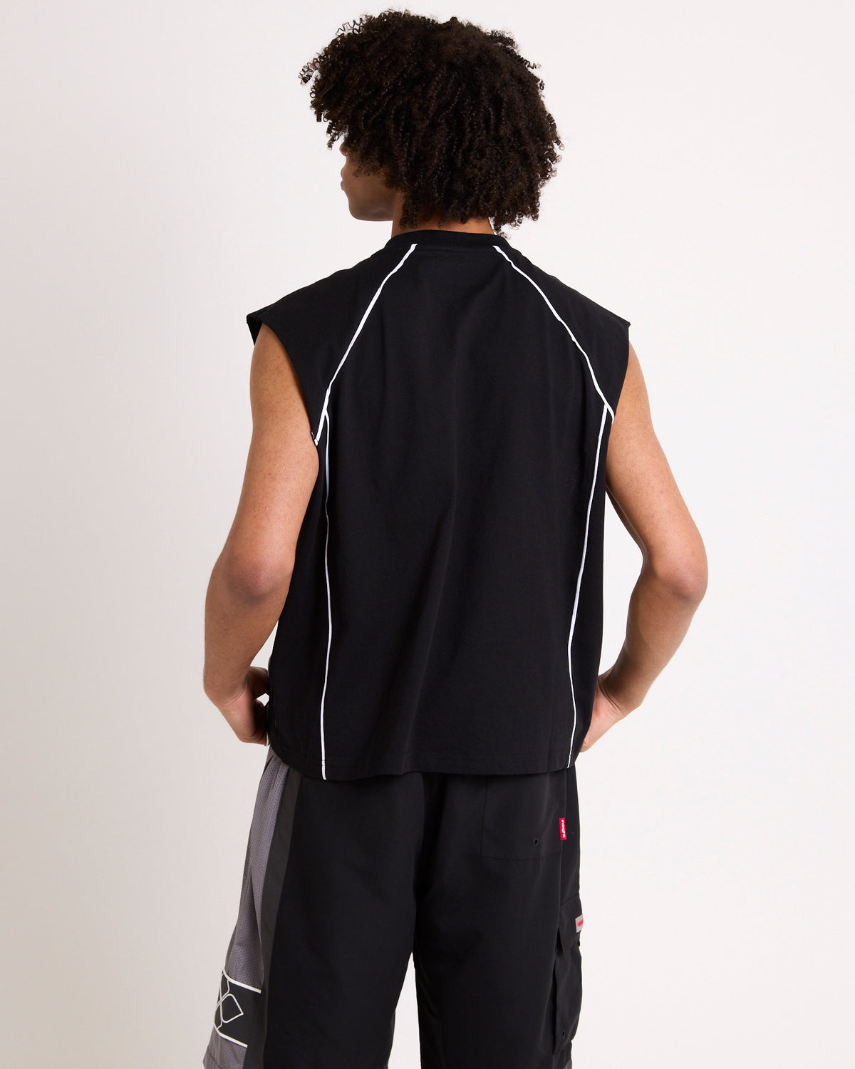 Whipped Sleeveless Tank BLACK