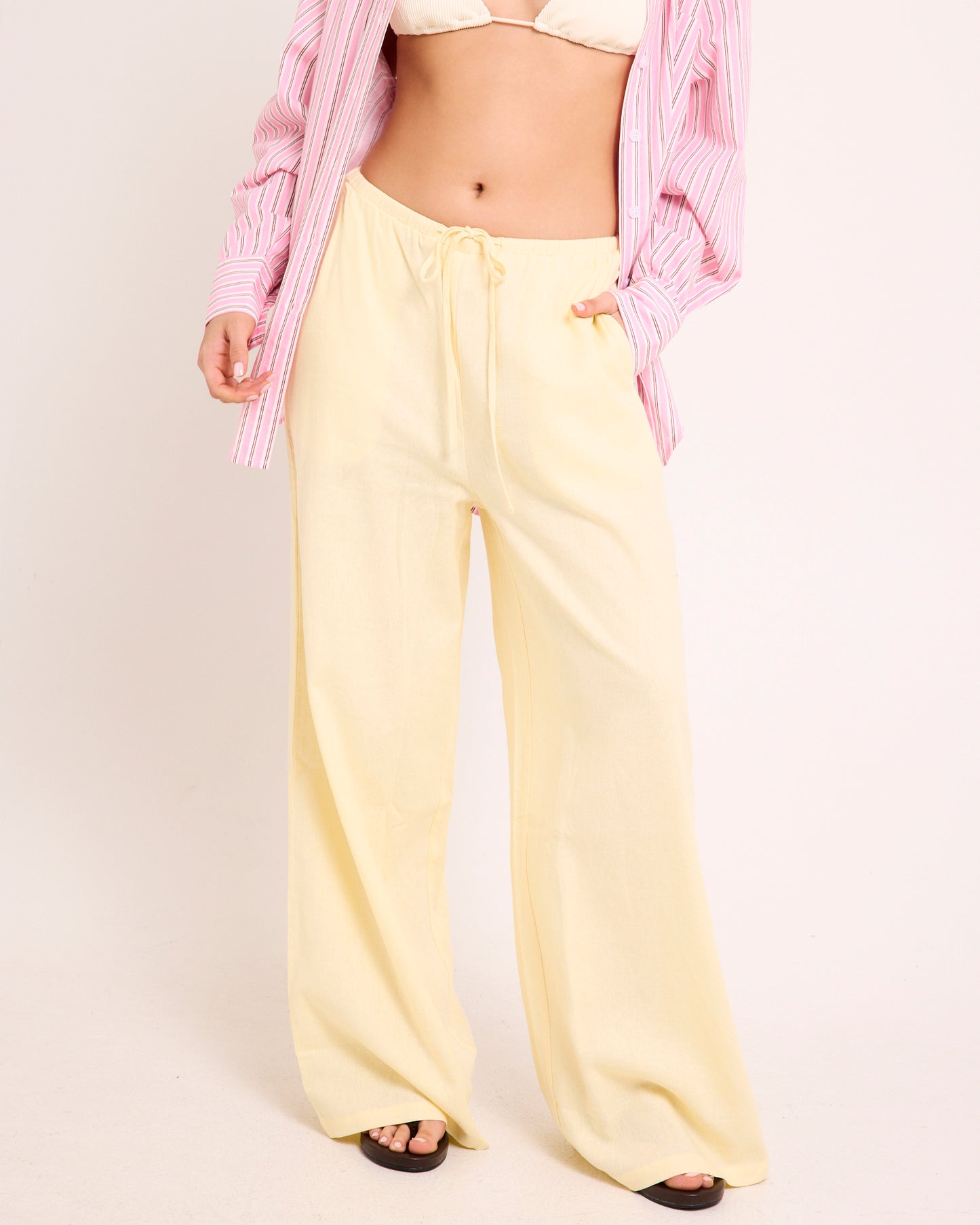 Hideaway Linen Wide Leg Pants