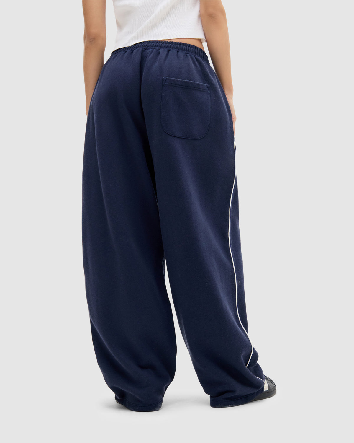 Harri Wide Leg Jogger Pants NAVY-4405