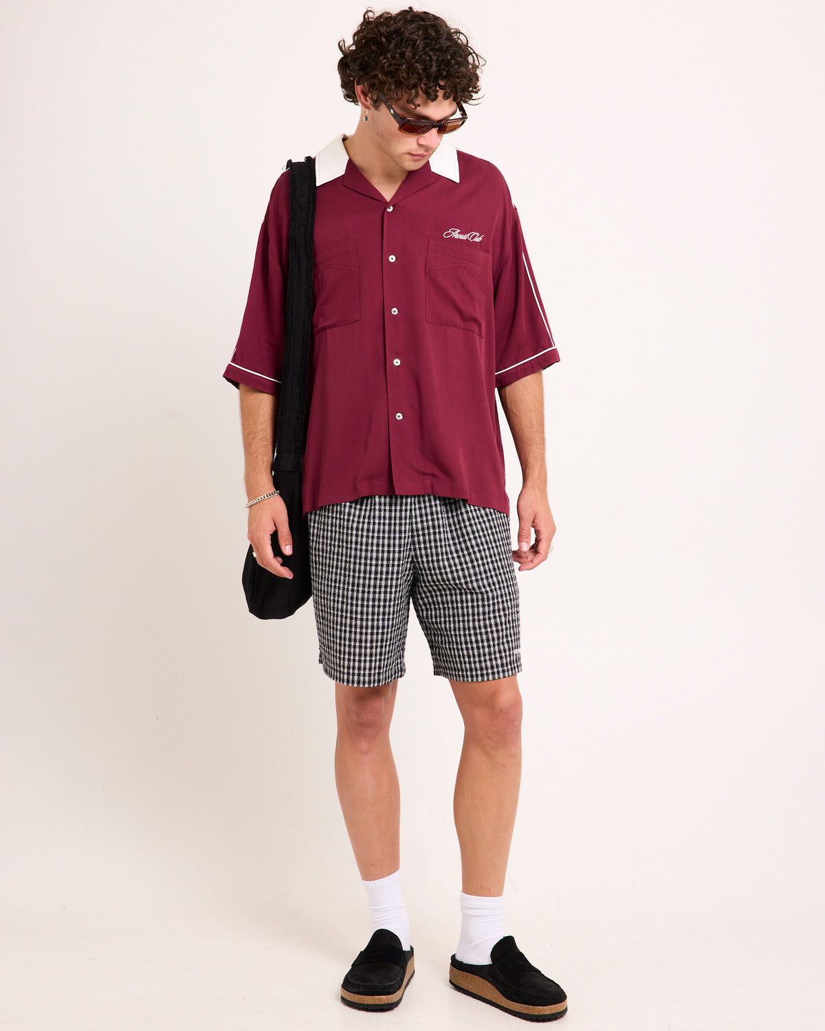 Welty Check Shorts BLACK