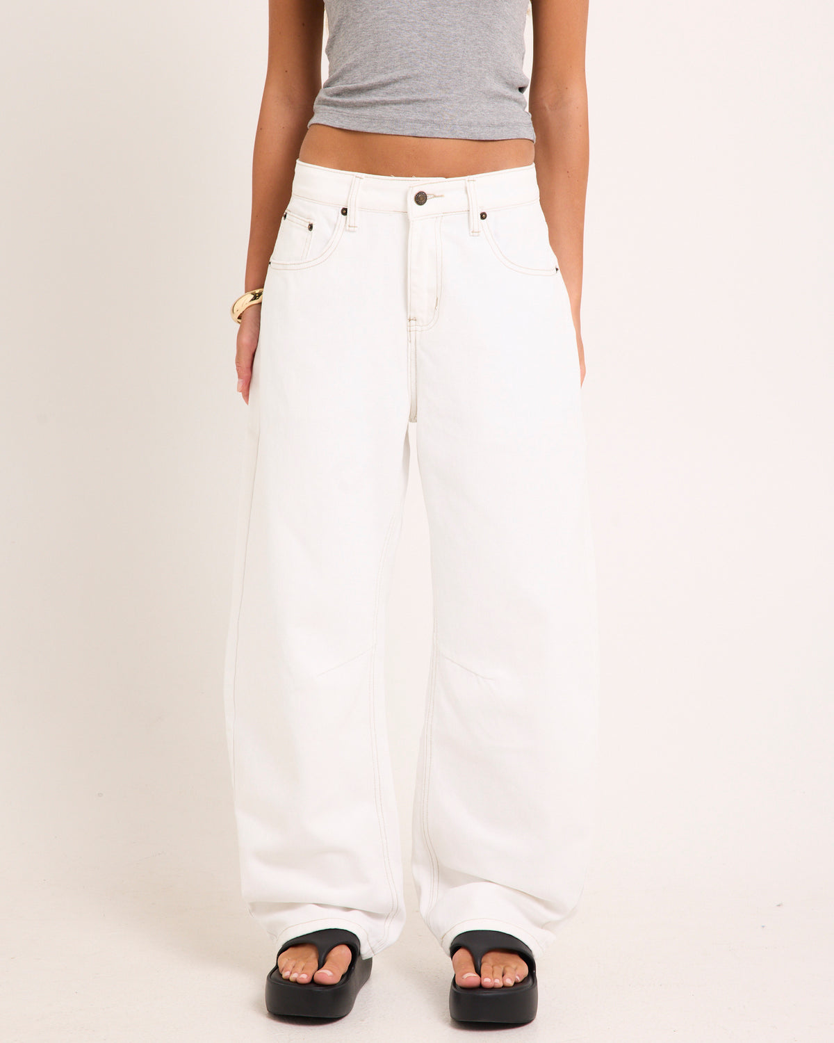 Horseshoe Denim Jeans WHITE