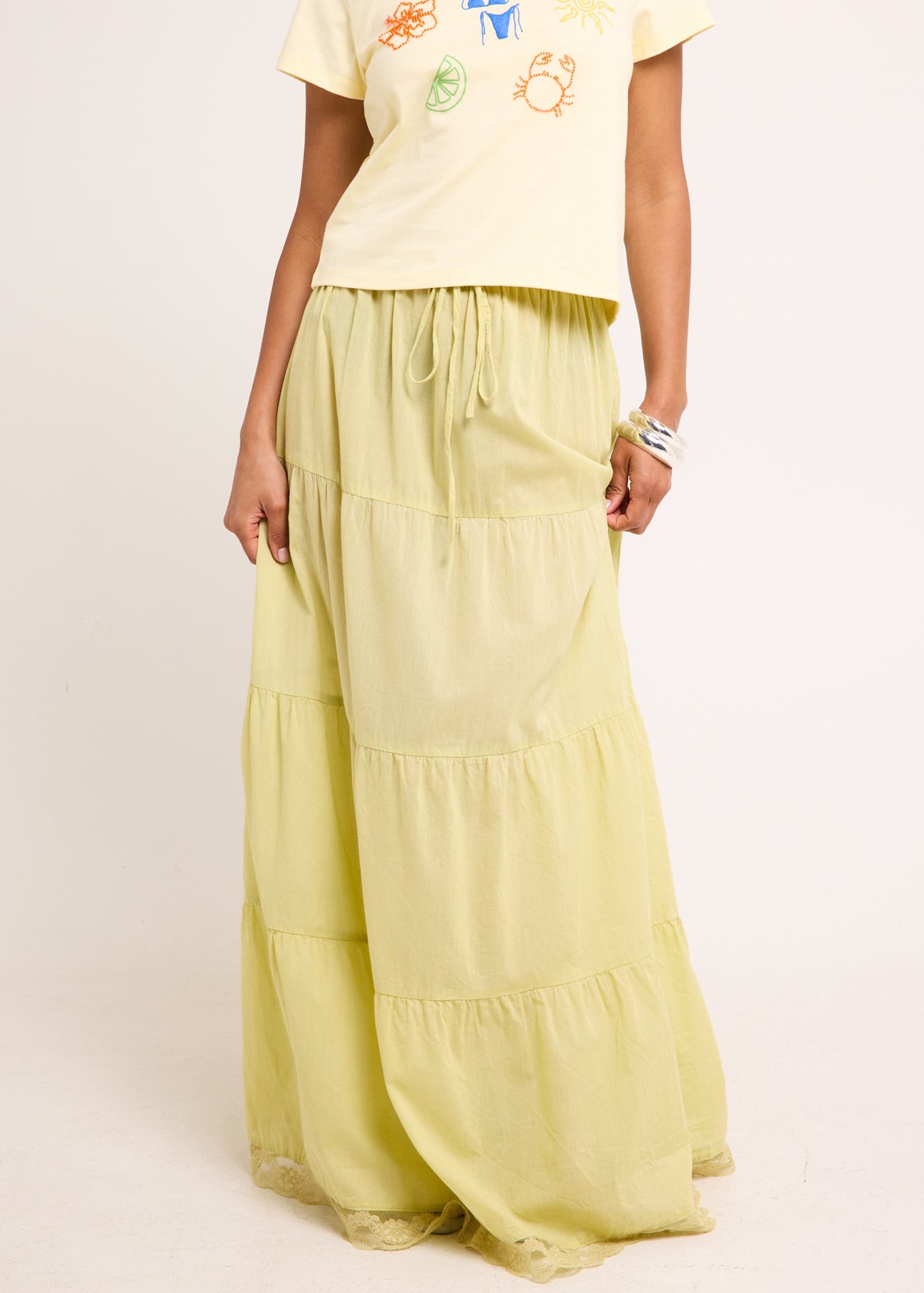 Provence Maxi Skirt GREEN