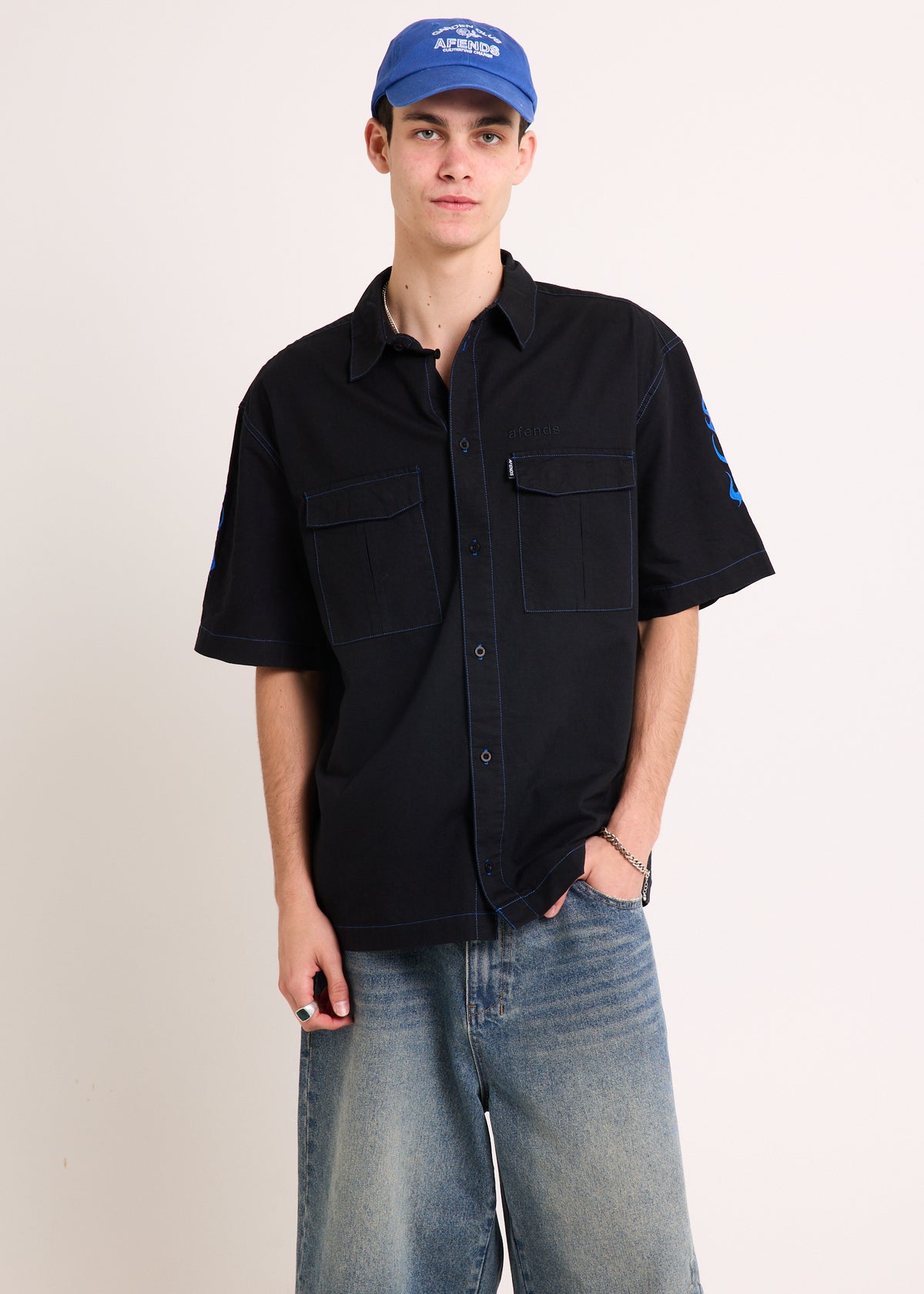 Utility Short Sleeve Shirt BLACK