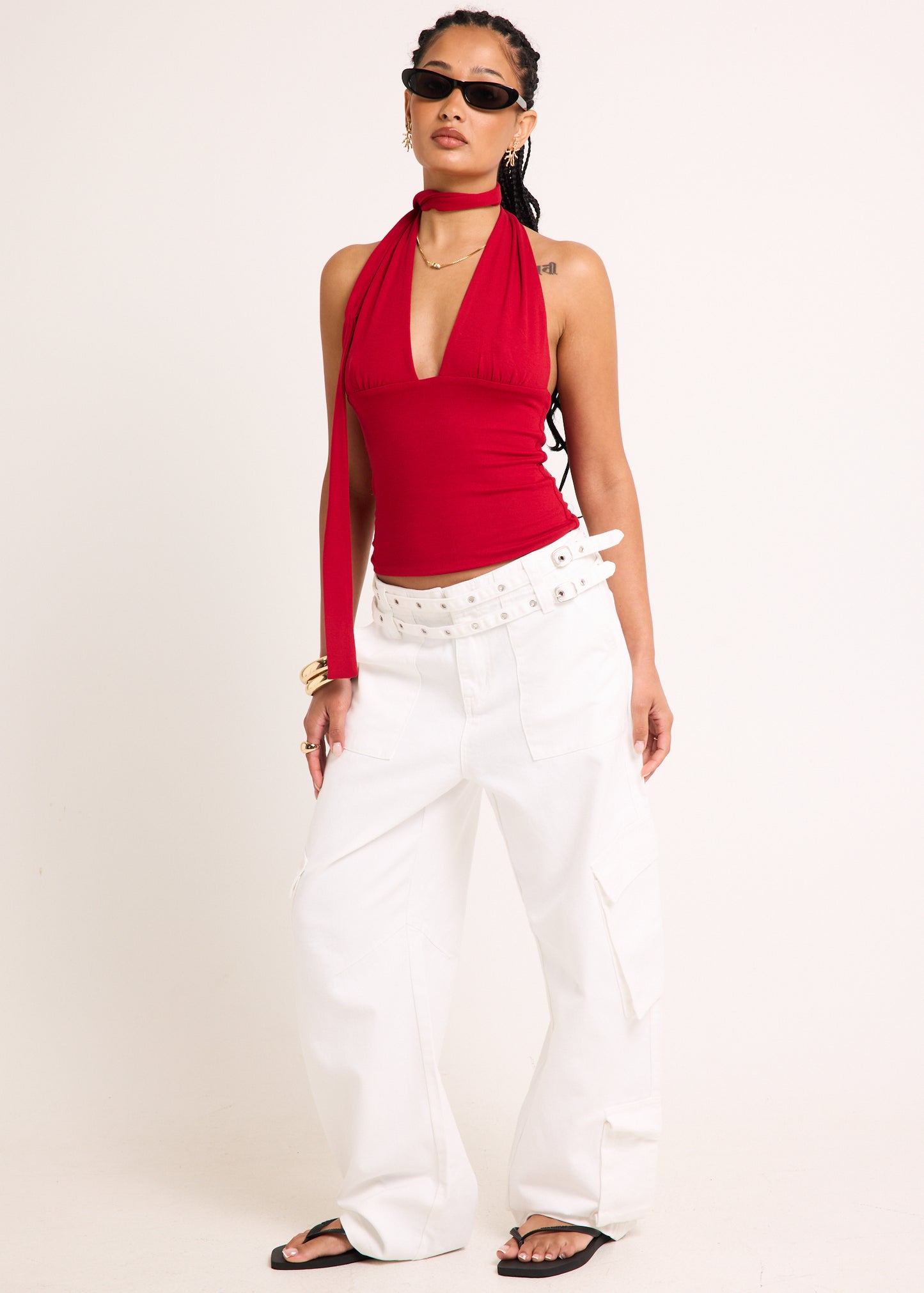 Eloise Halter Scarf Top