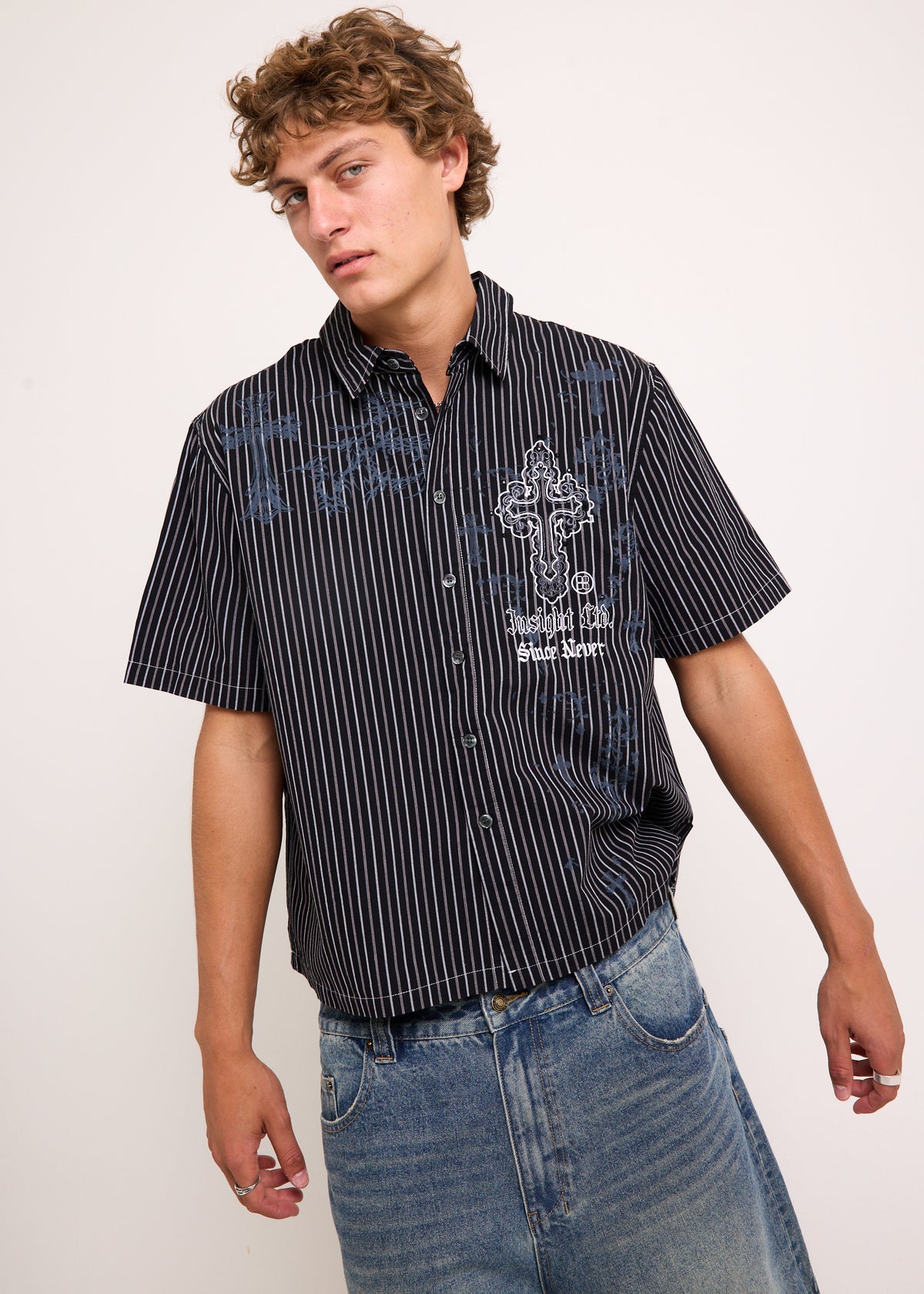 Gliterati Short Sleeve Shirt BLACK