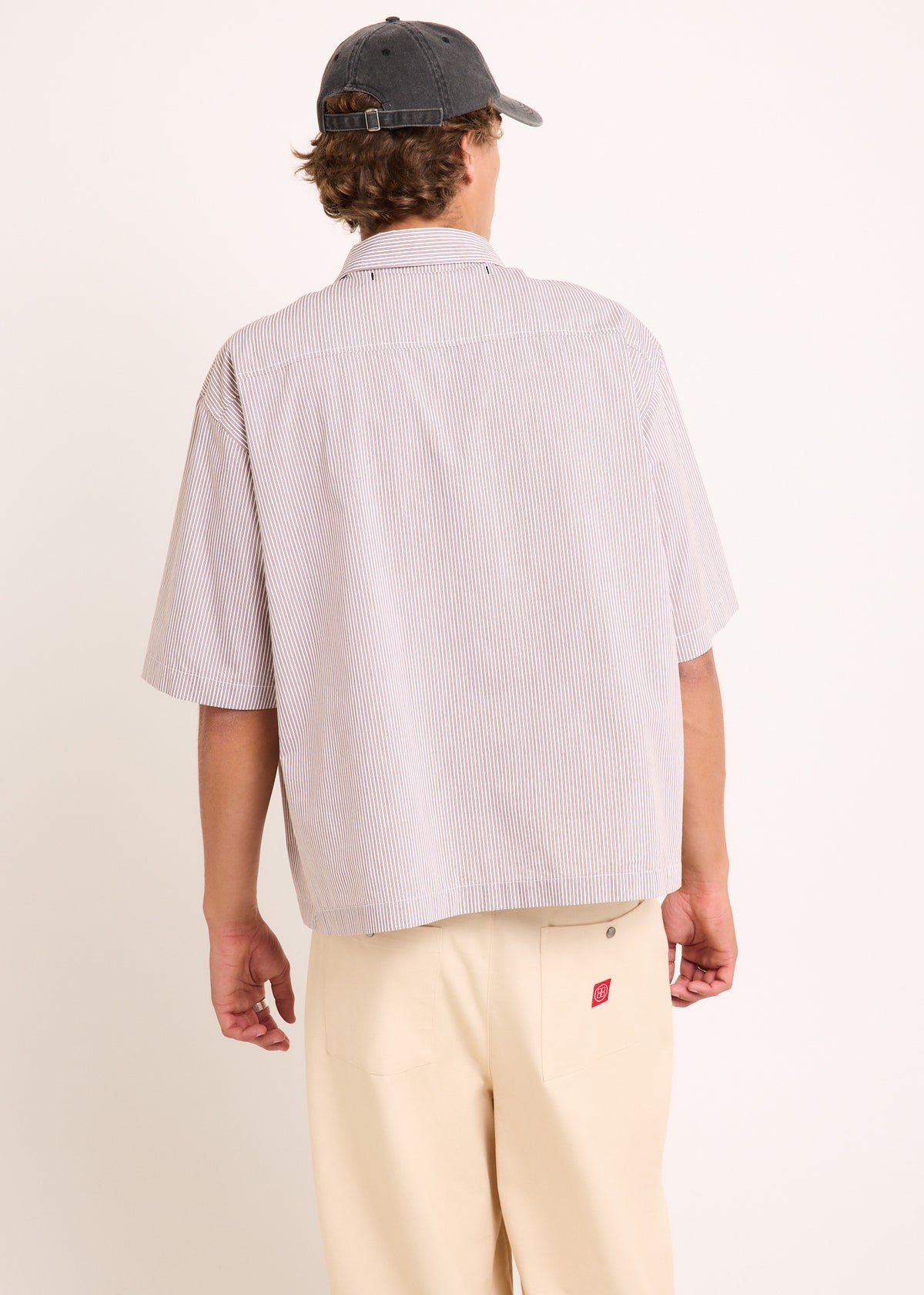Miami Resort Shirt BROWN STRIPE
