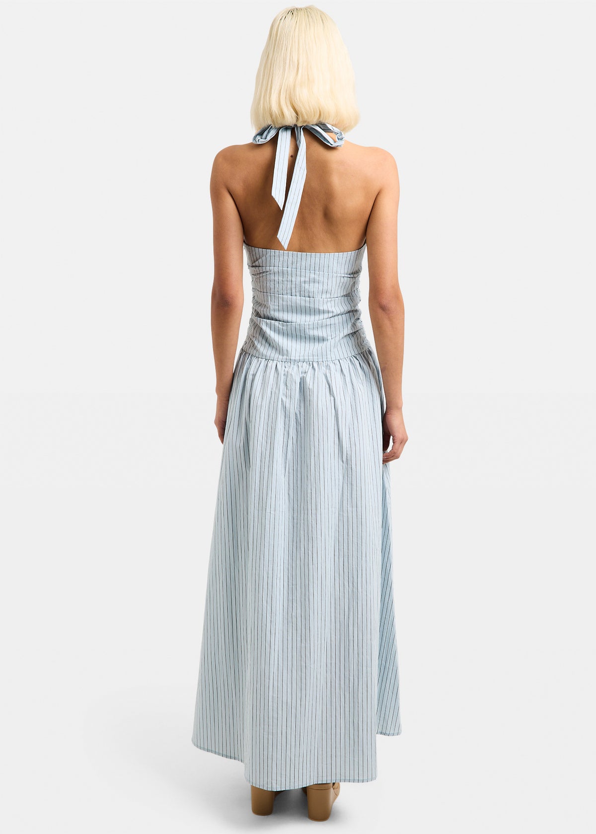 Alex Plunge Striped Maxi Dress