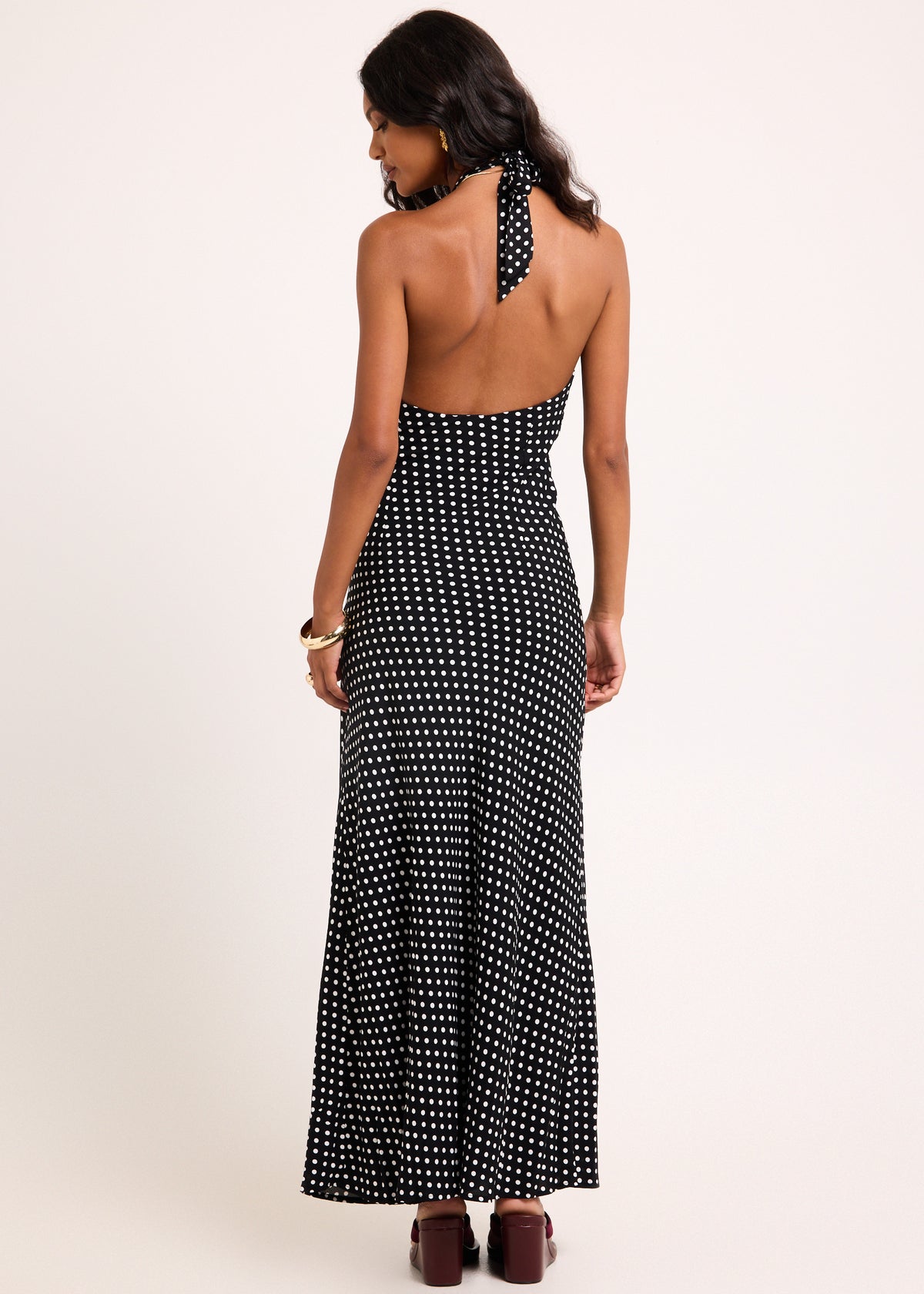 Petra Maxi Dress BLACK/WHITE POLKA DOT