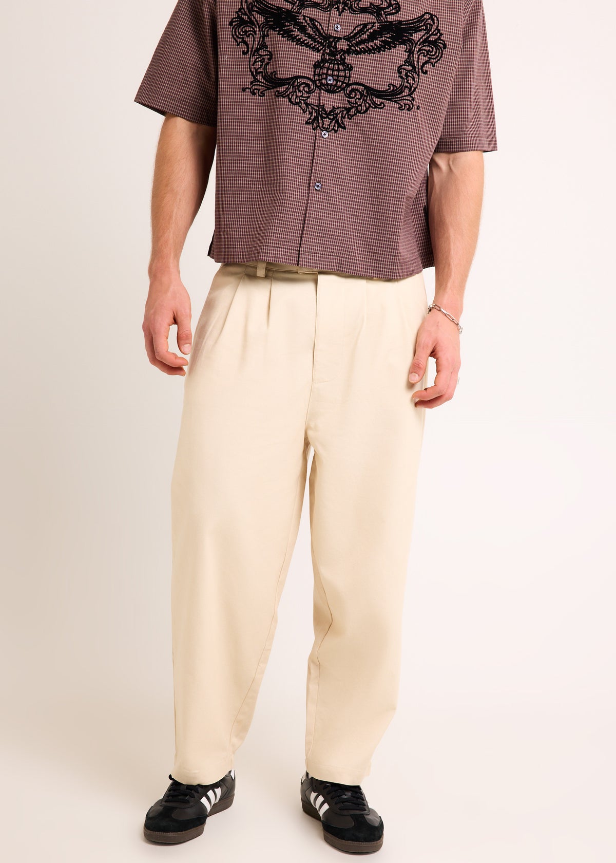Painter Pleat Pants NATURAL