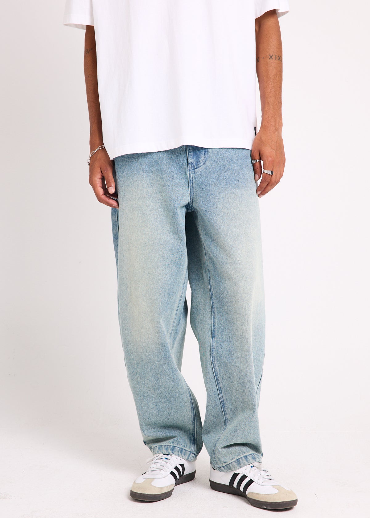 Zag Wide Boy Denim Jeans WASHED BLUE