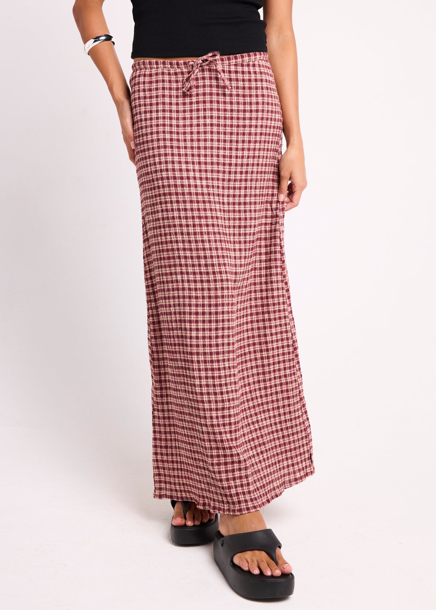 Capricorn Seersucker Maxi Skirt
