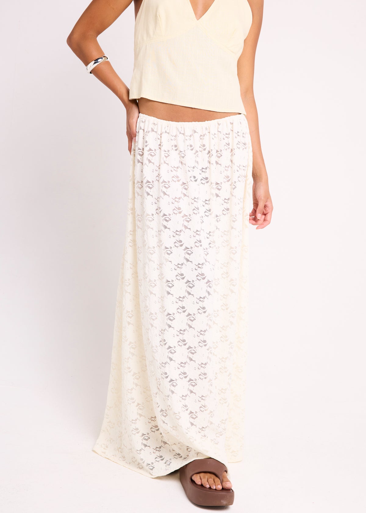 Sigrid Lace Maxi Skirt IVORY