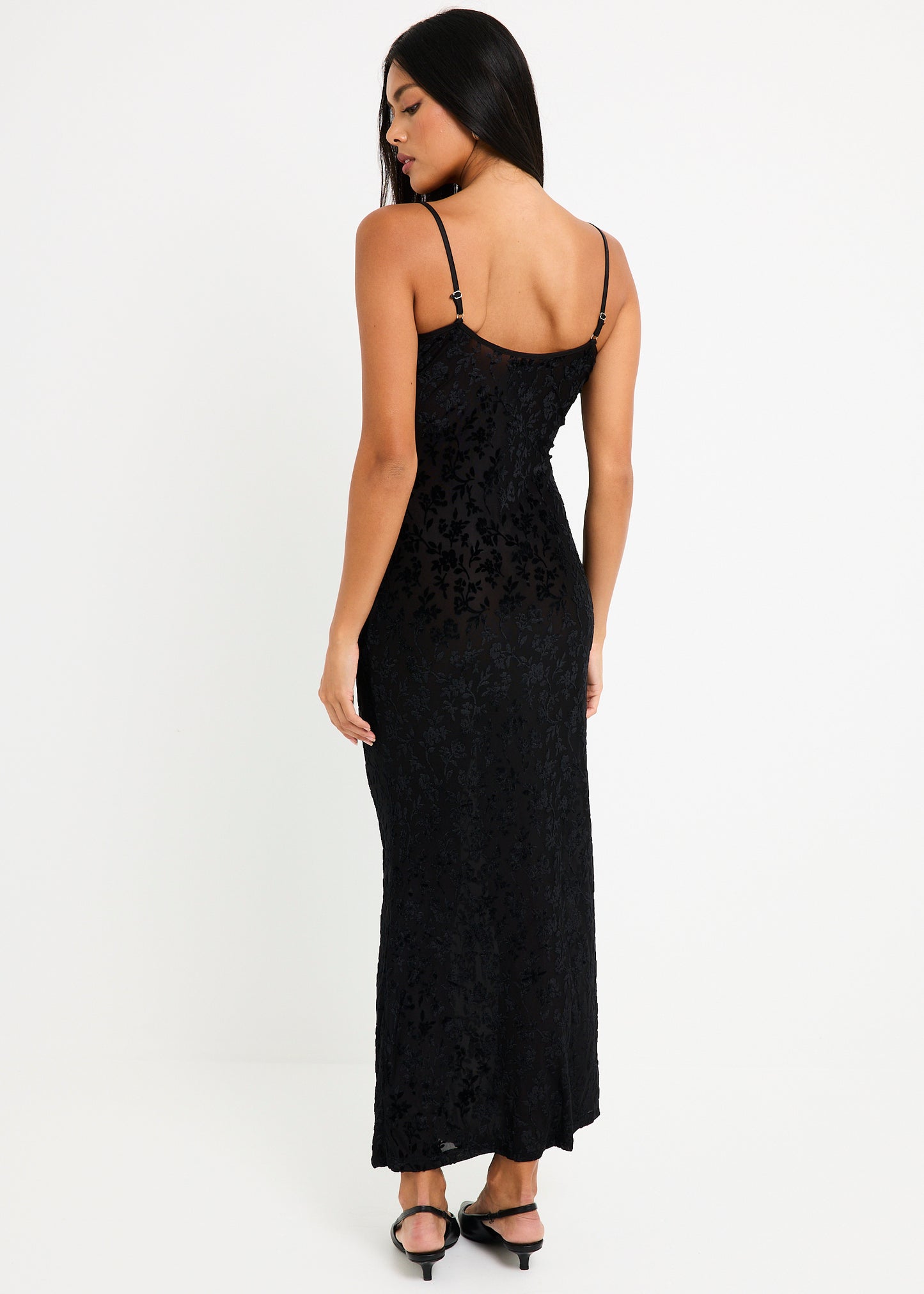 Devon Burn Out Slip Maxi Dress