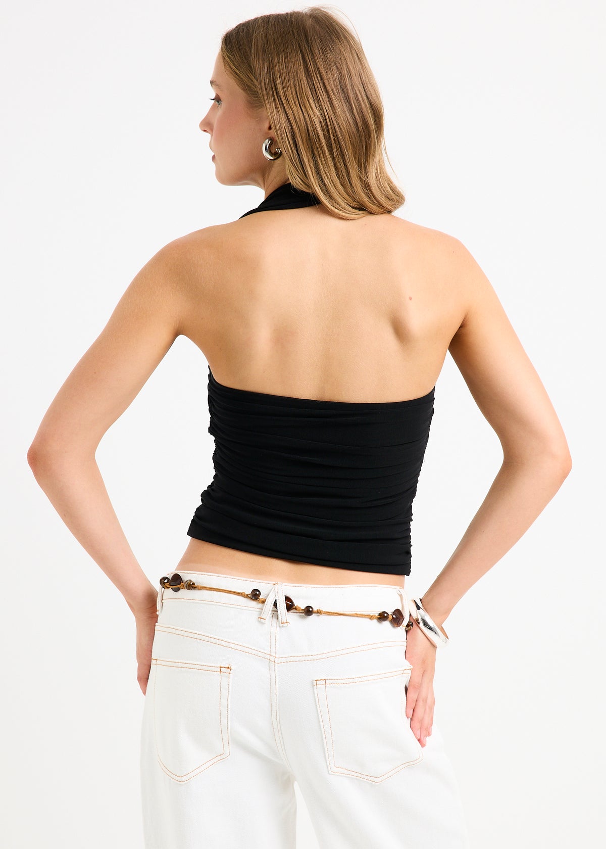 Amelia Halter Top BLACK