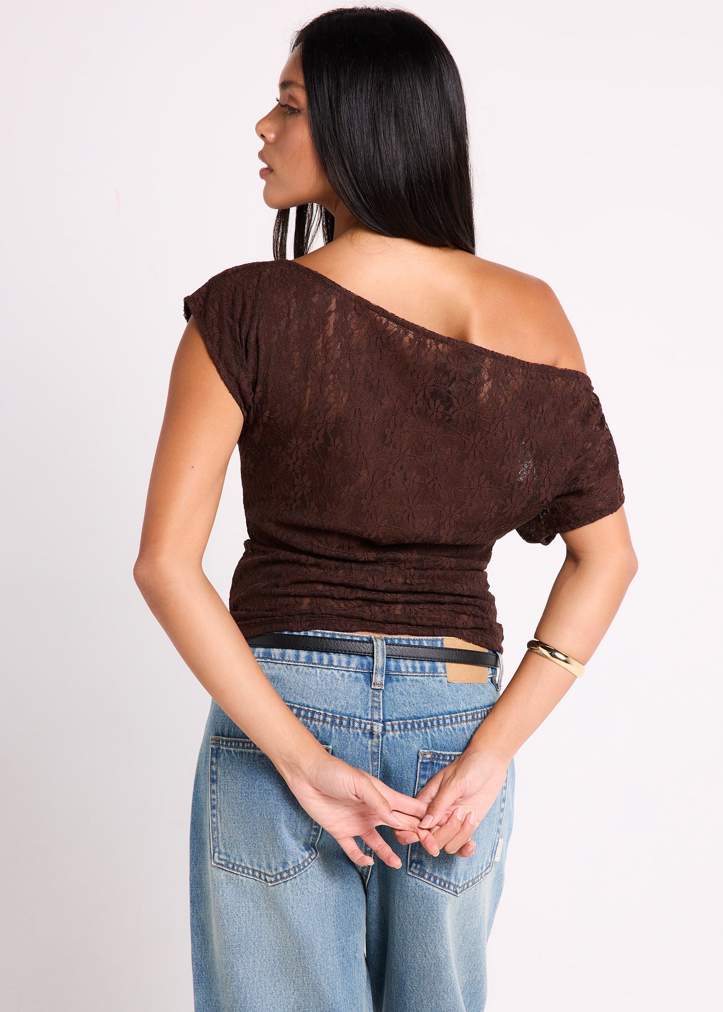 Natalie Lace Slouch Top