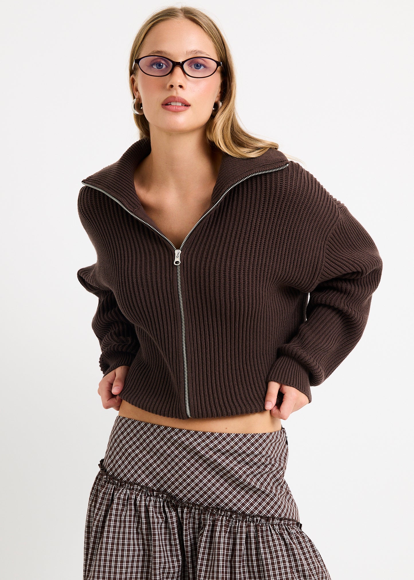 Ellie Double End Zip Longline Cardigan