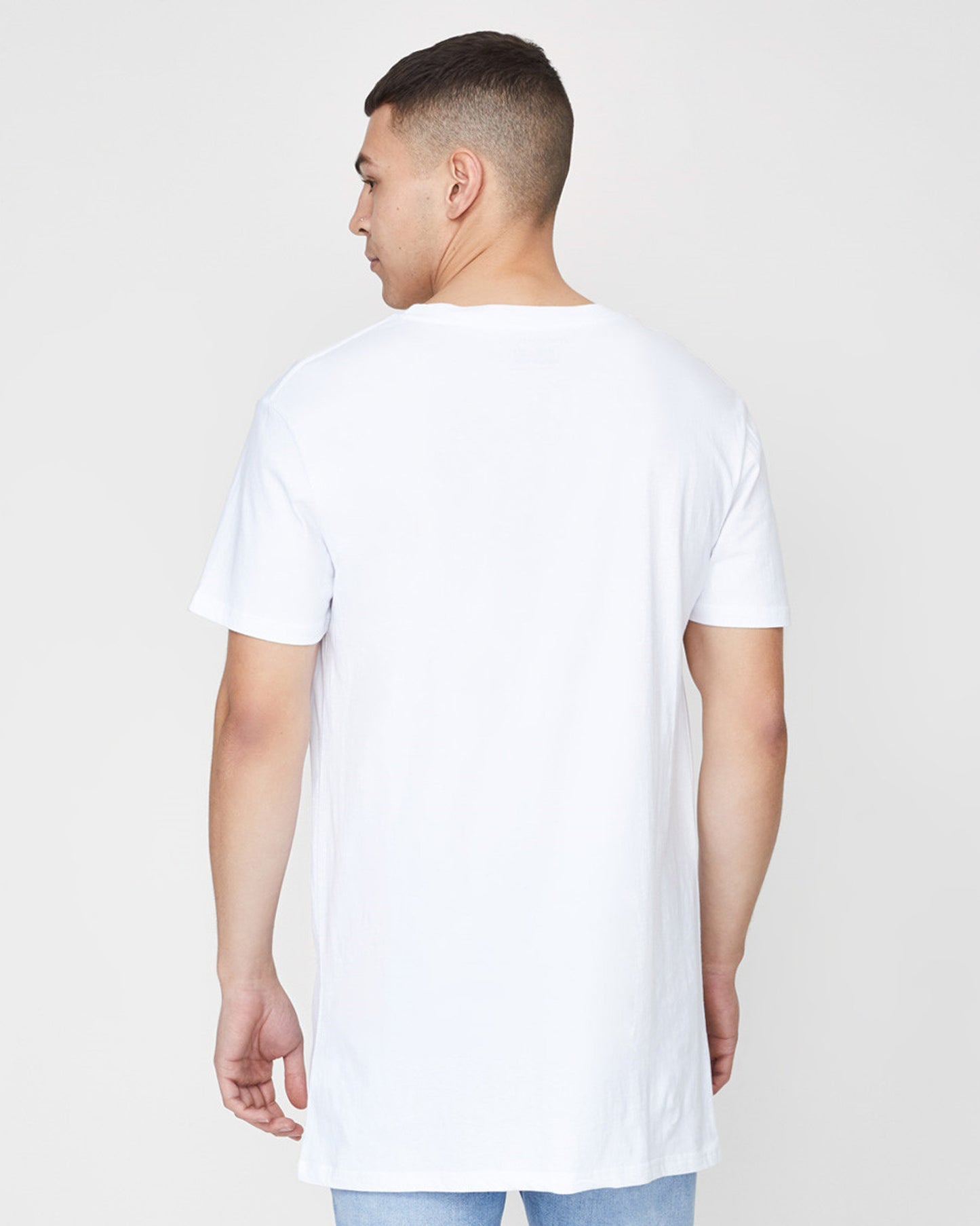 Longline Tall T-shirt White