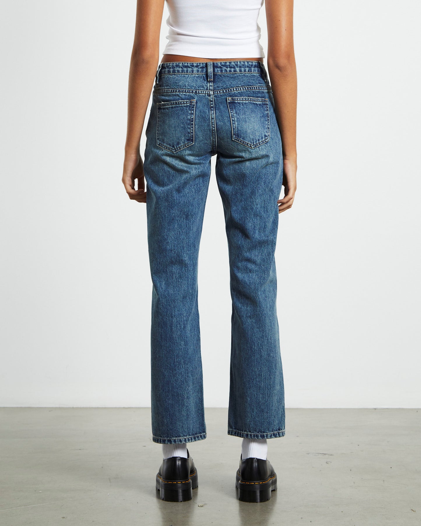 Marley Low Rise Straight Leg Jeans Vintage Tint Blue
