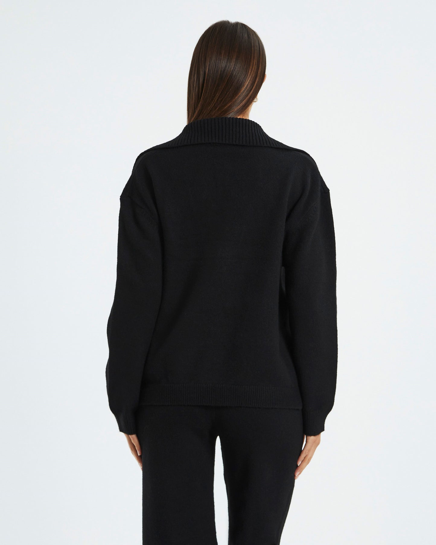 Avari Knit Lounge Polo Black