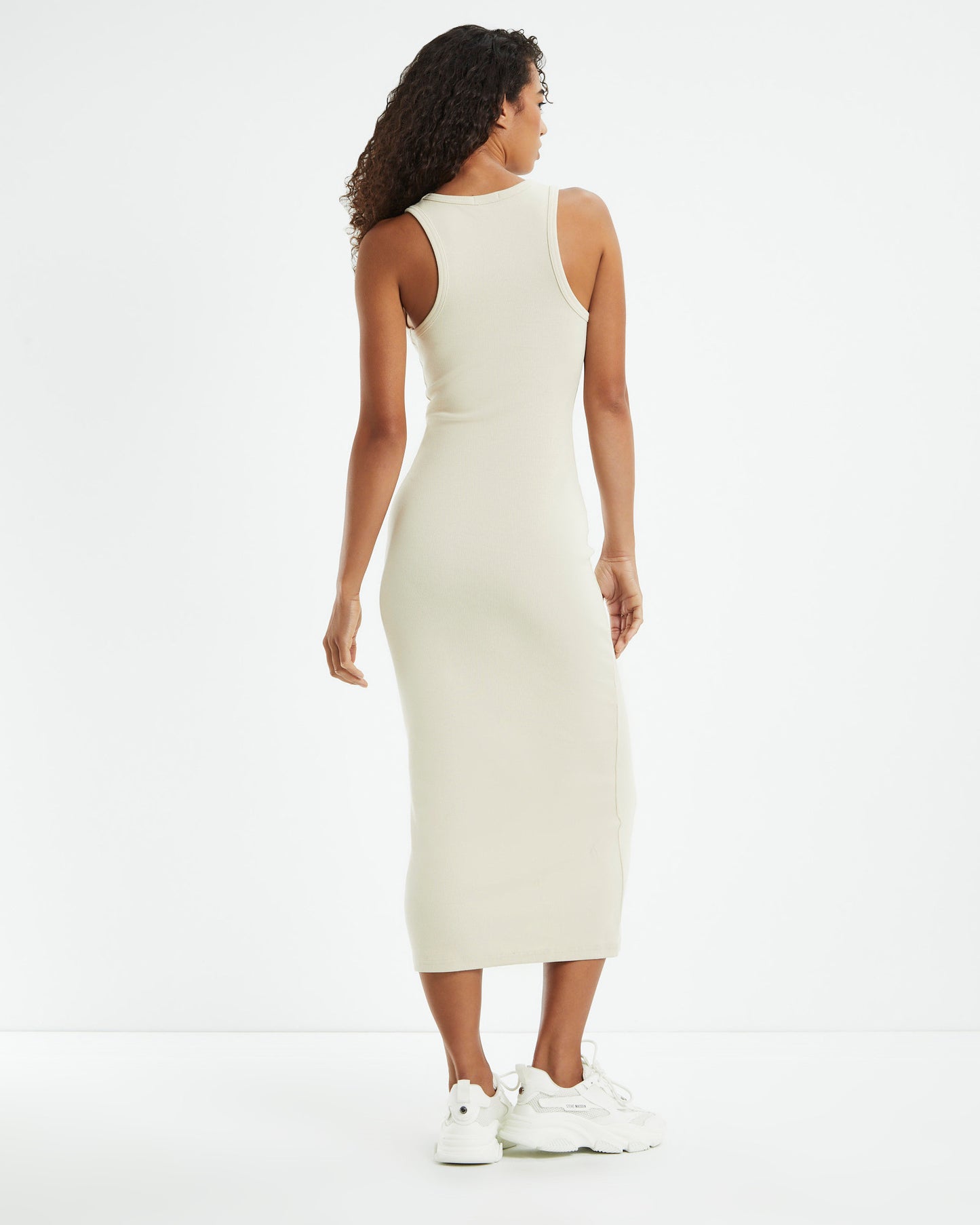 Racer Back Midi Dress Stone