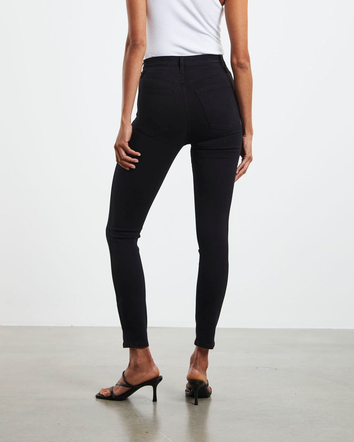 Siren Skinny Ankle Jeans Powder Black SOLID BLACK OVERDYE