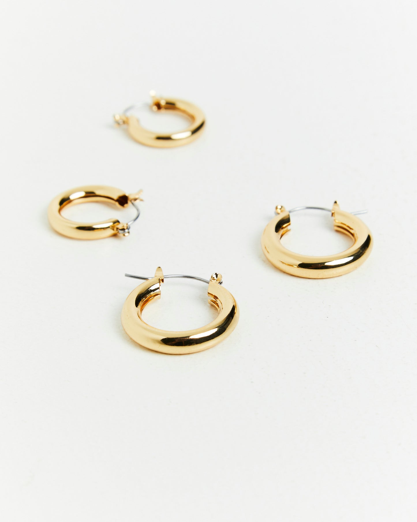 14k Classic Hoops Set Plated
