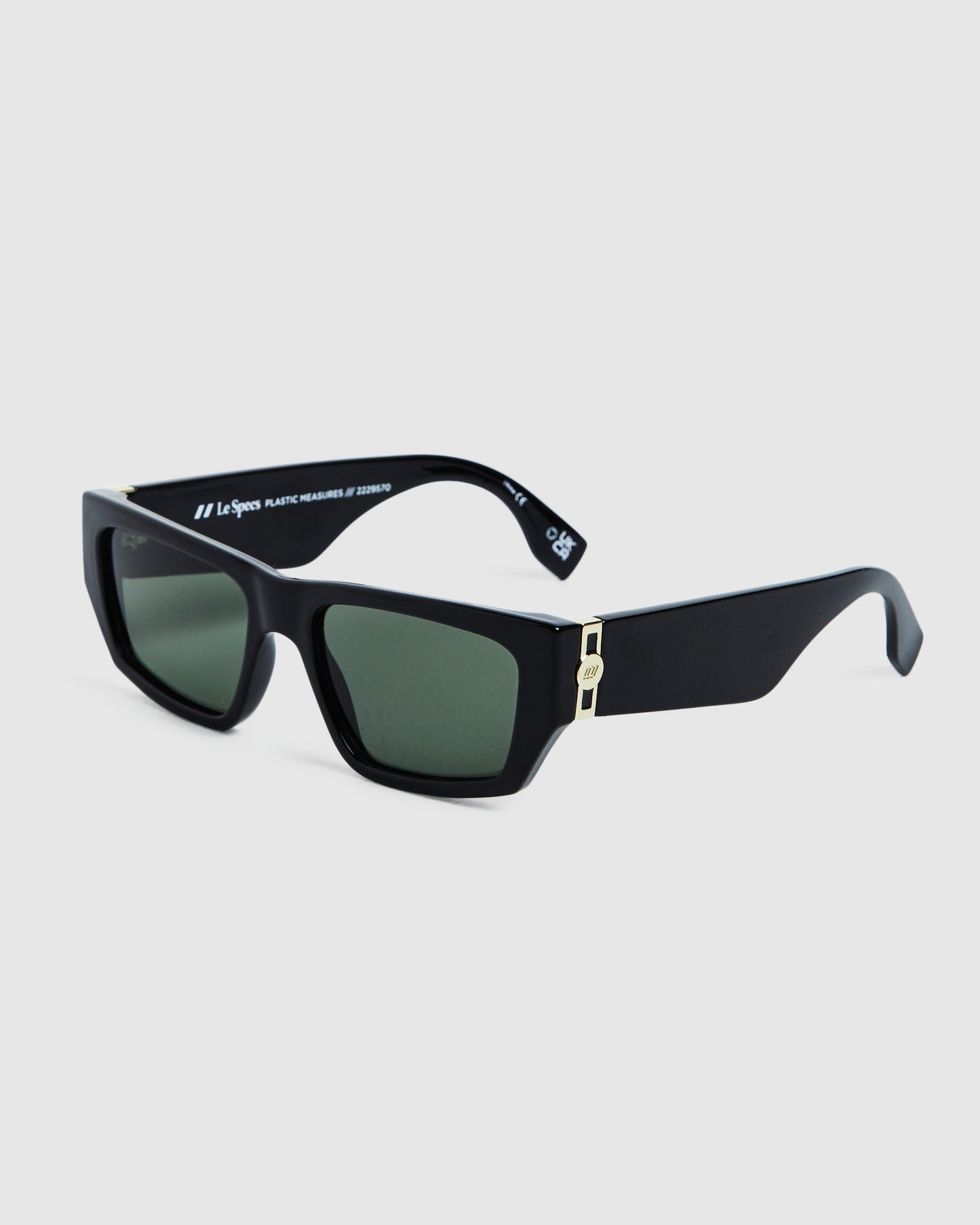 Plastic Measures Sunglasses Black/Green Mono