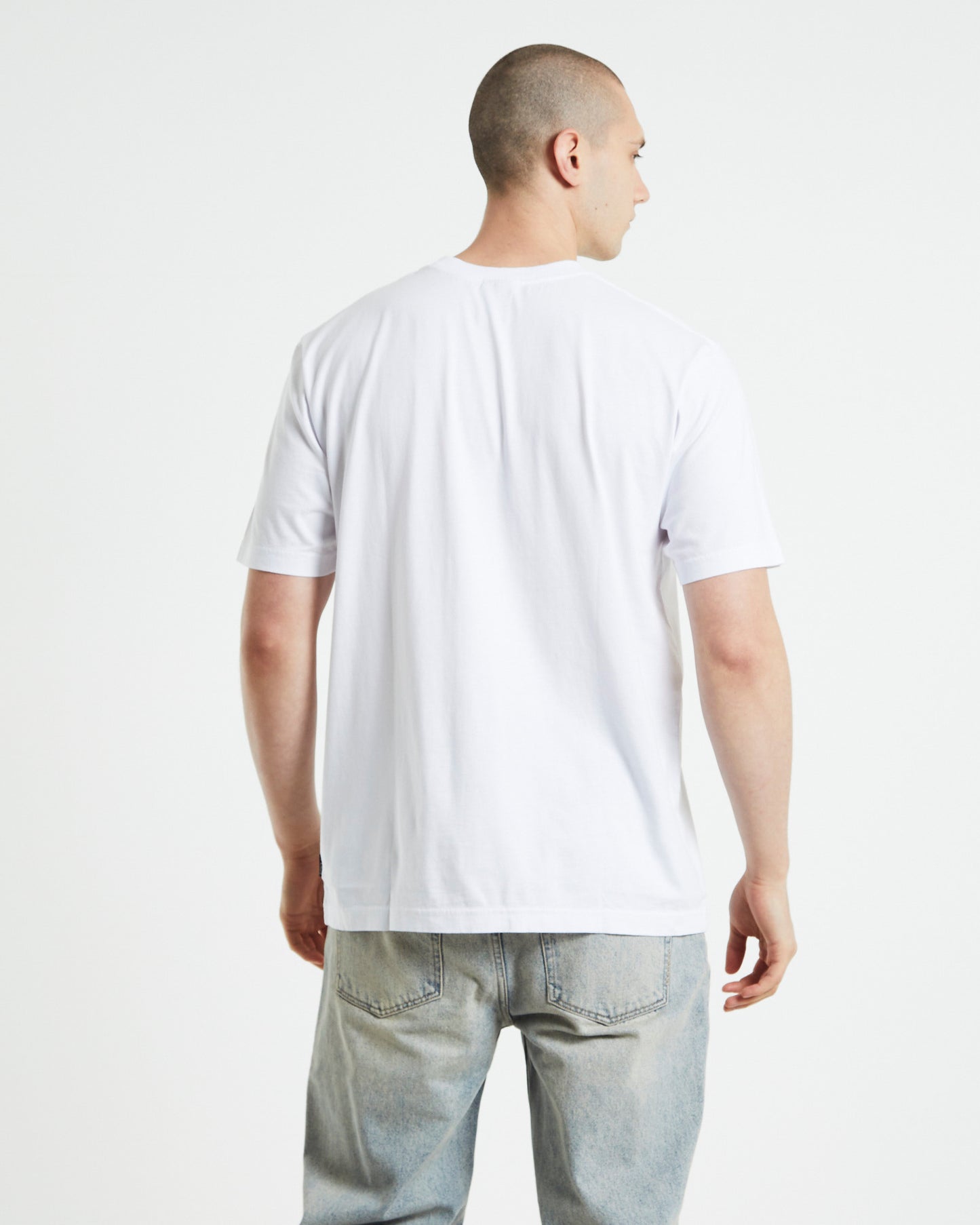 Liquid Recycled Retro Short Sleeve T-Shirt White