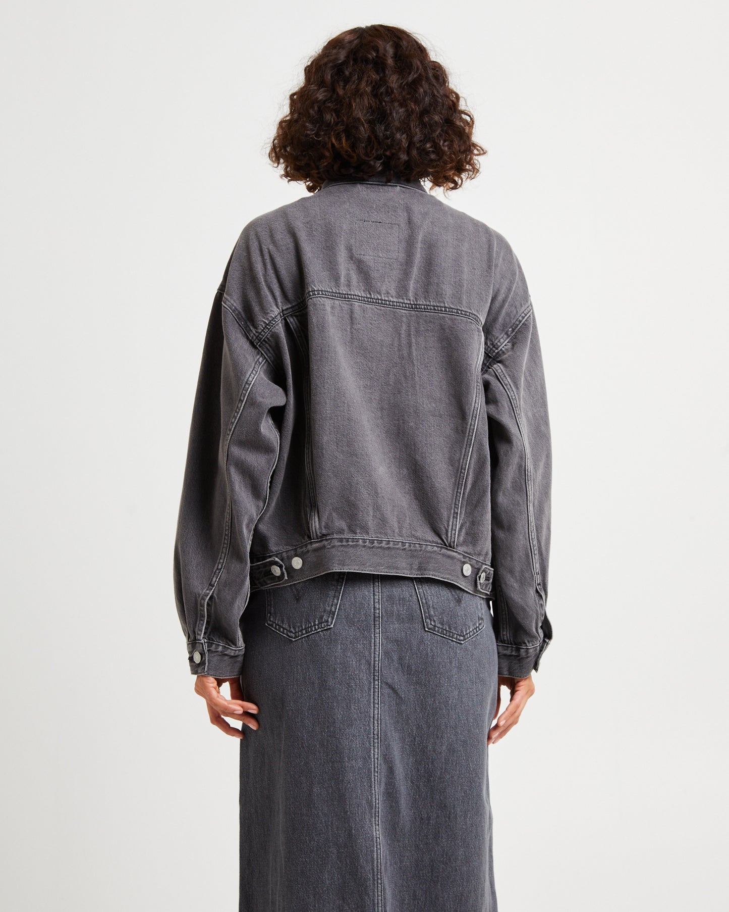 90s Denim Trucker Jacket Black