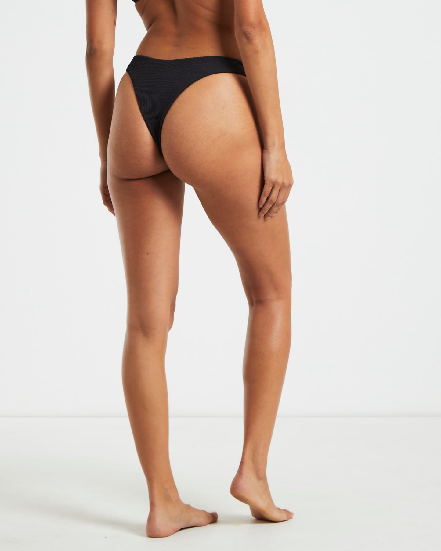 Rib Cheeky Cut Bikini Bottoms