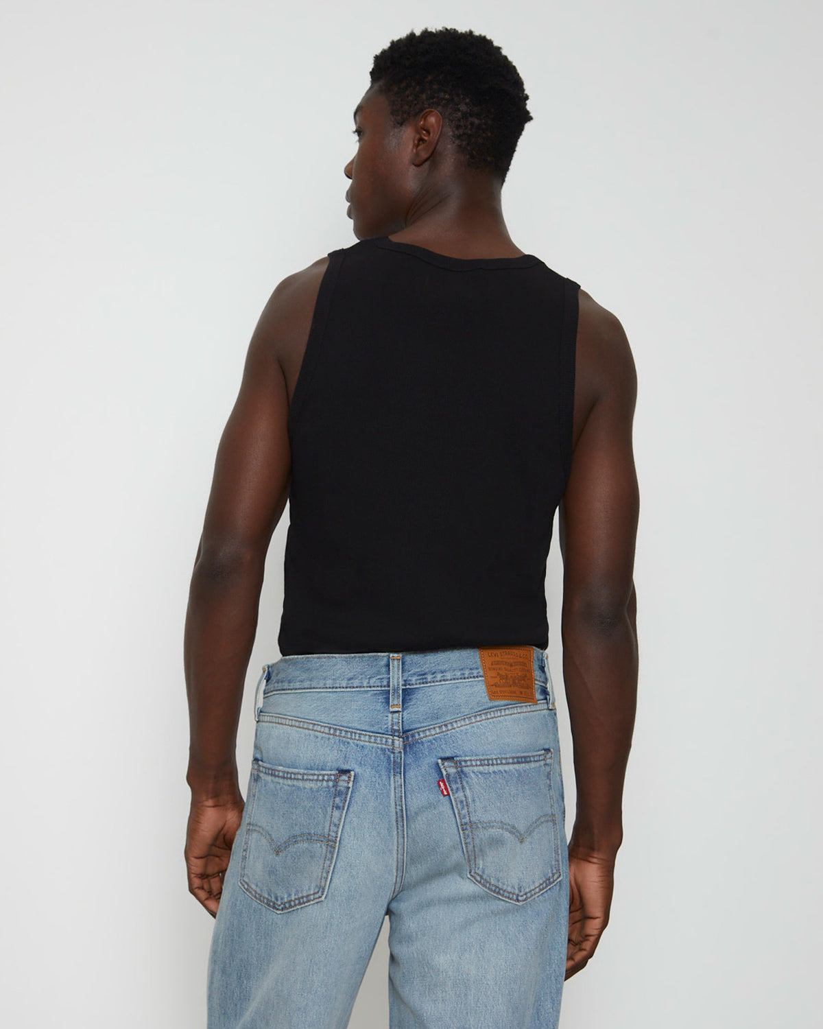 Rib Singlet BLACK