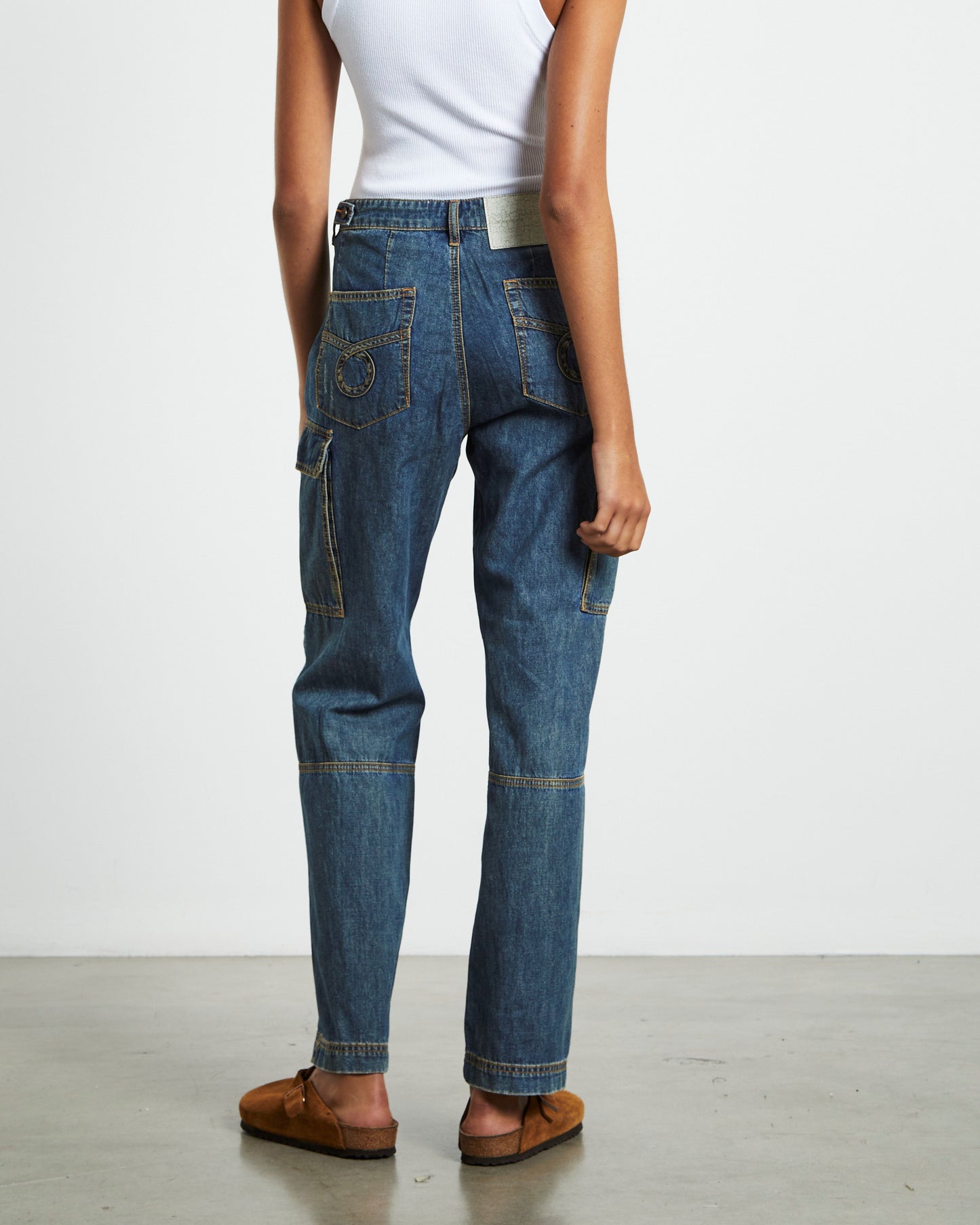 Zipped Cargo Motion Jeans Used Blue